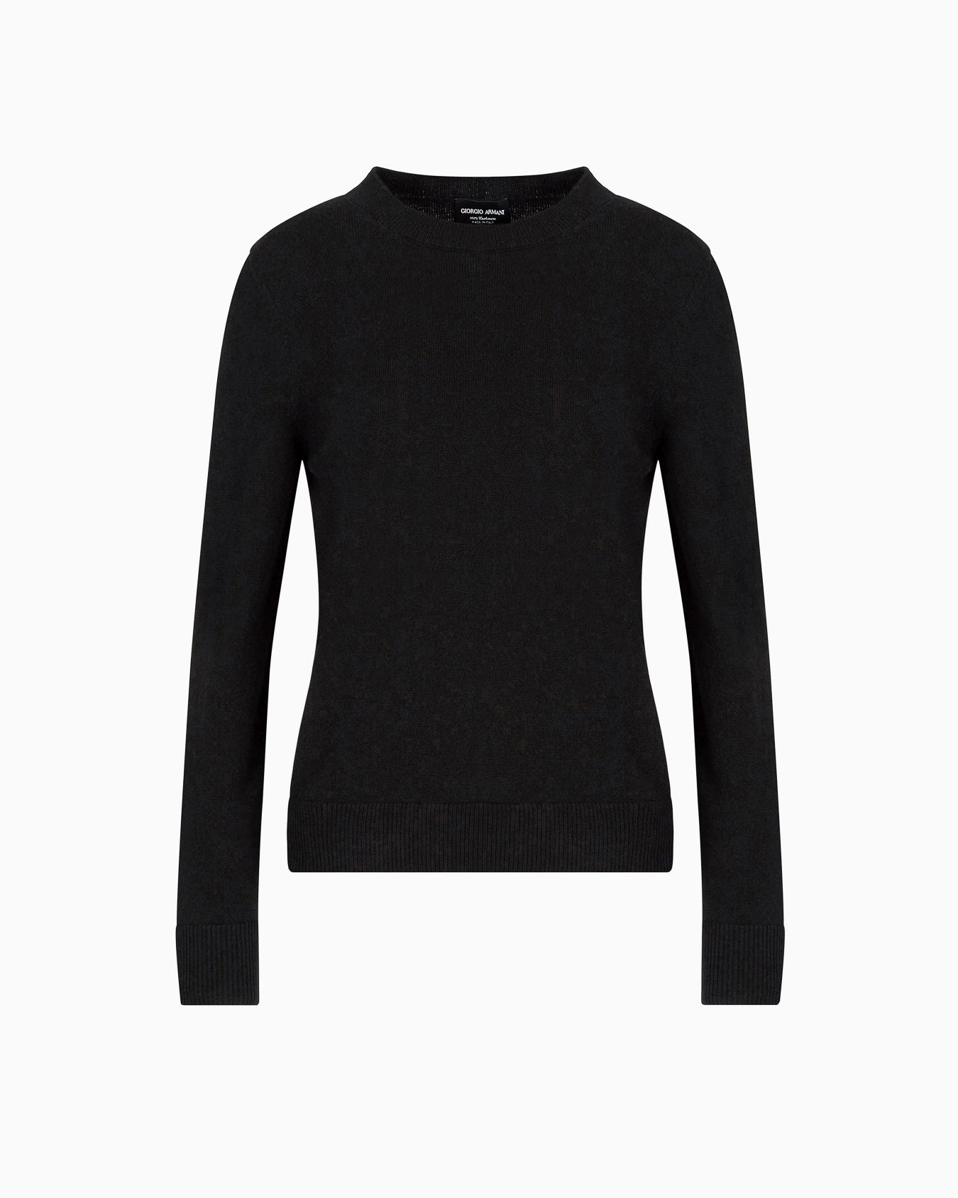 Cashmere sweater with ribbed profiles Slide 0