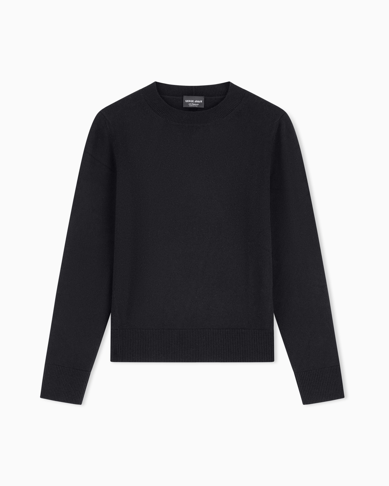 Cashmere sweater with ribbed profiles Slide 0