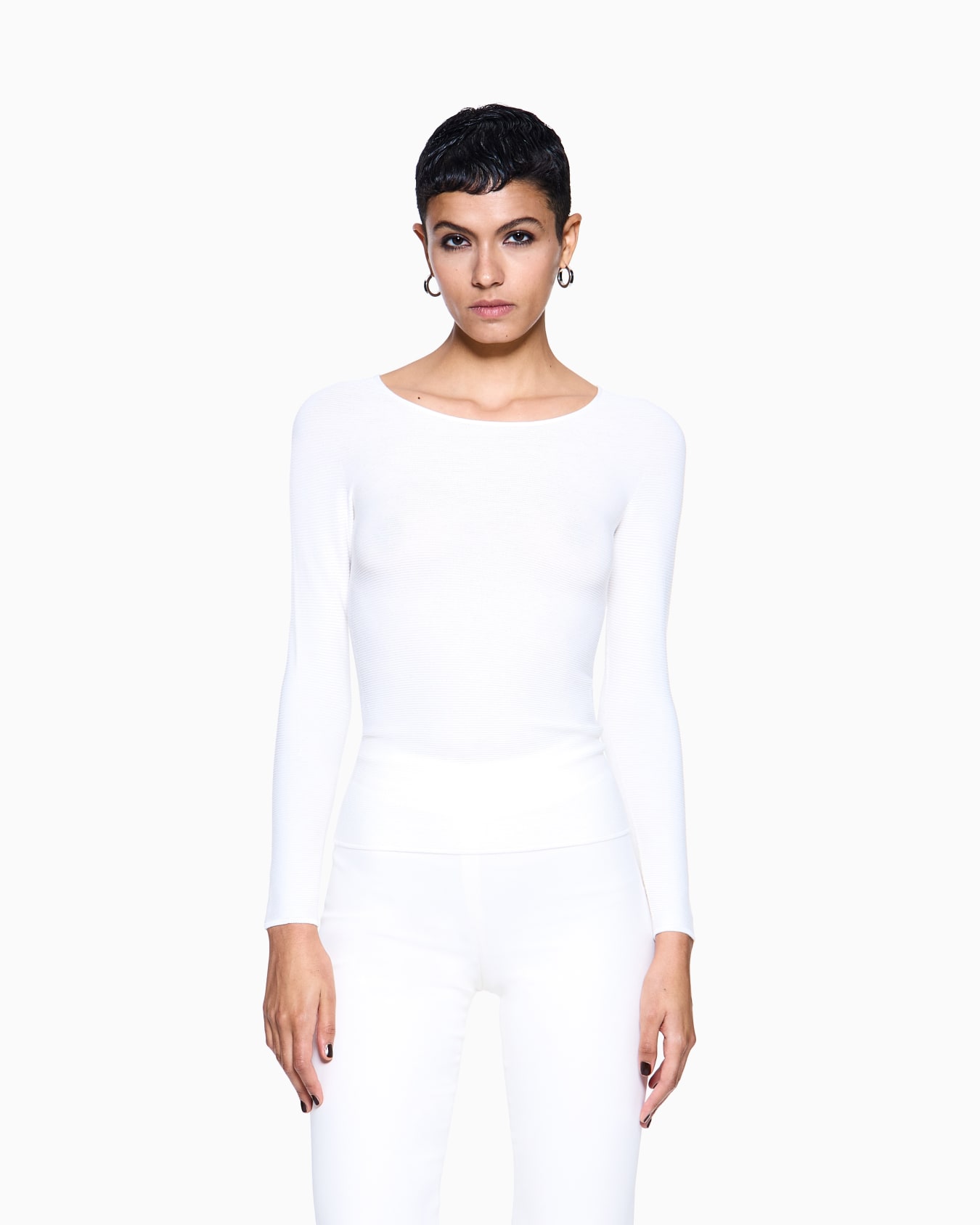 Links-stitch viscose long-sleeved jumper Slide 3