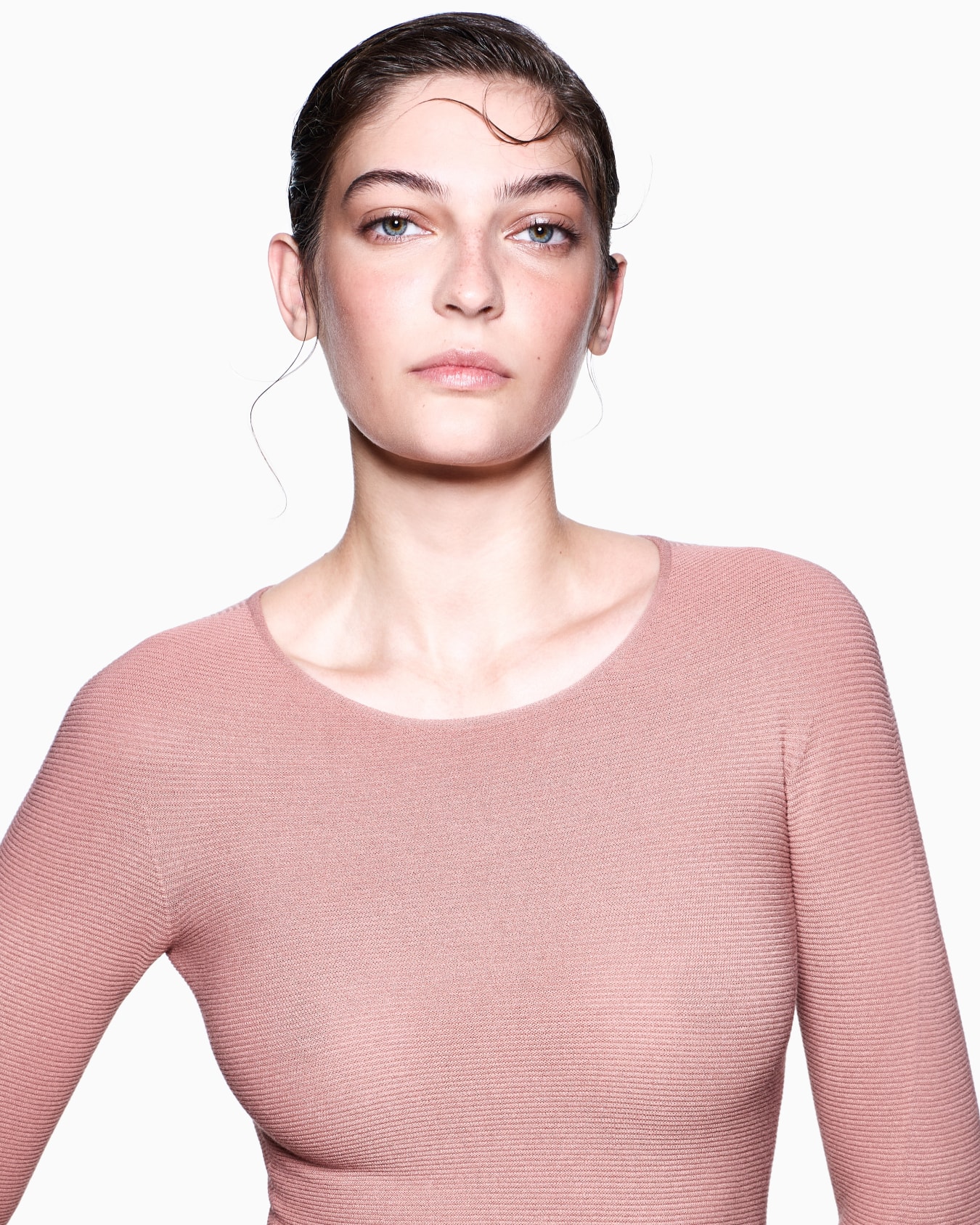 Pullover mit langen Ärmeln aus Viskose in Links-Verarbeitung Folie 4