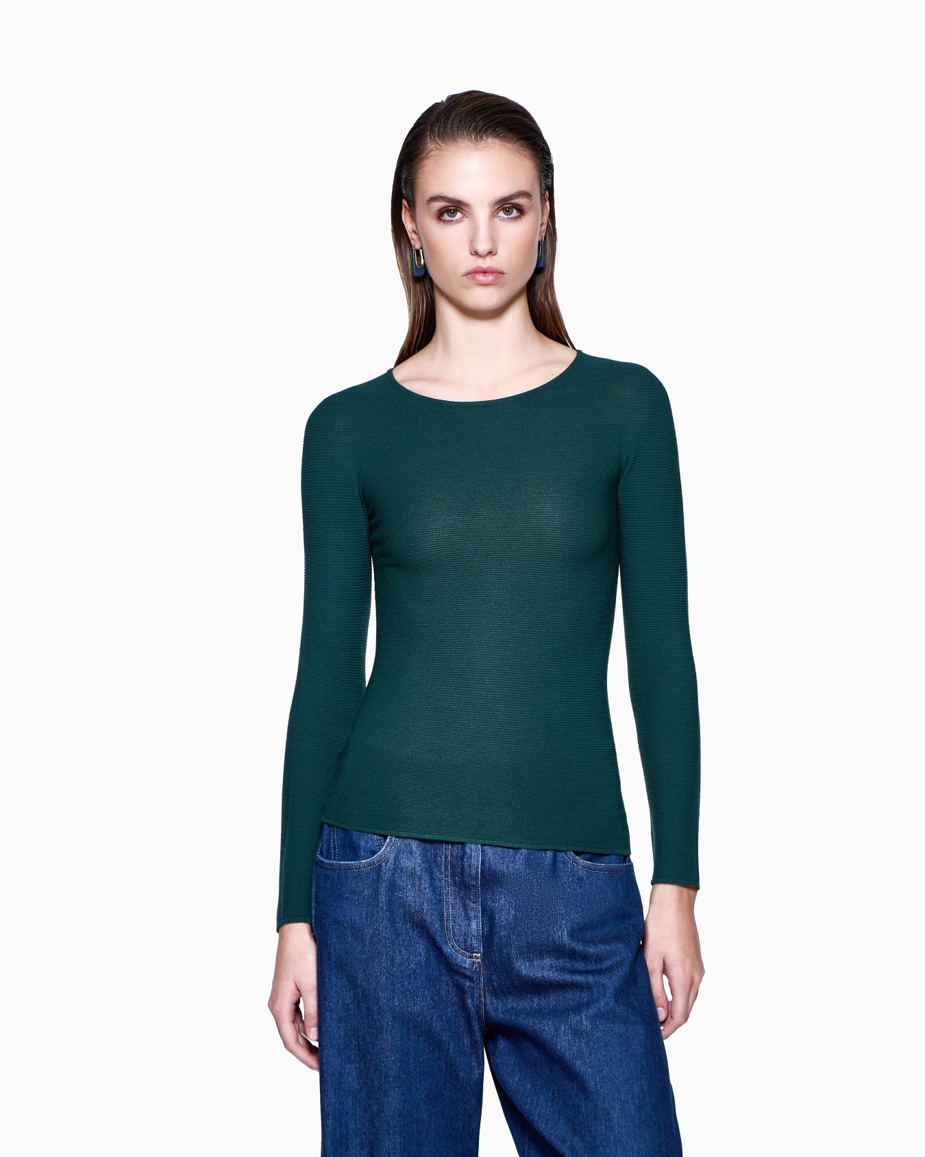 Links-stitch viscose long-sleeved jumper Slide 3