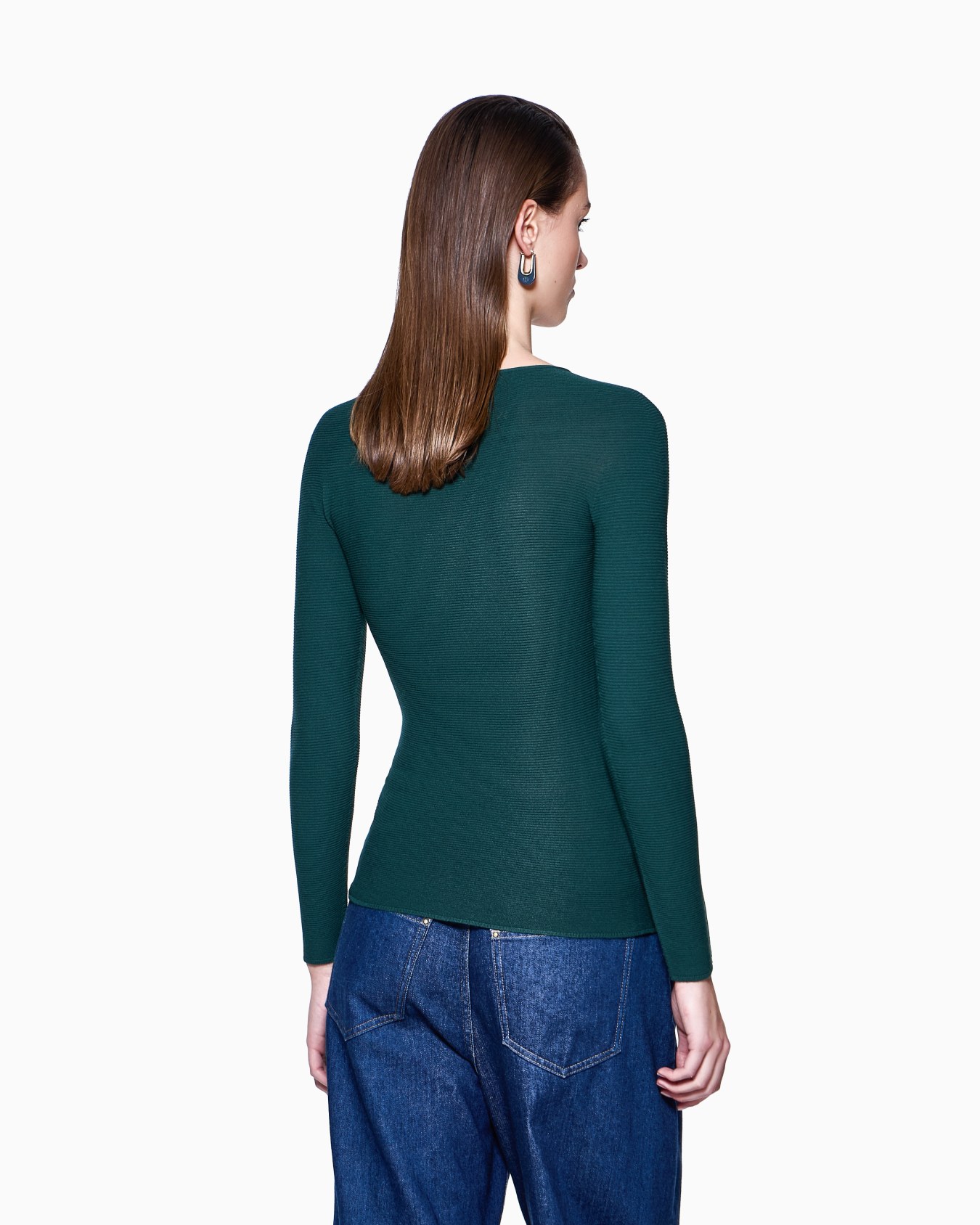 Links-stitch viscose long-sleeved jumper Slide 2