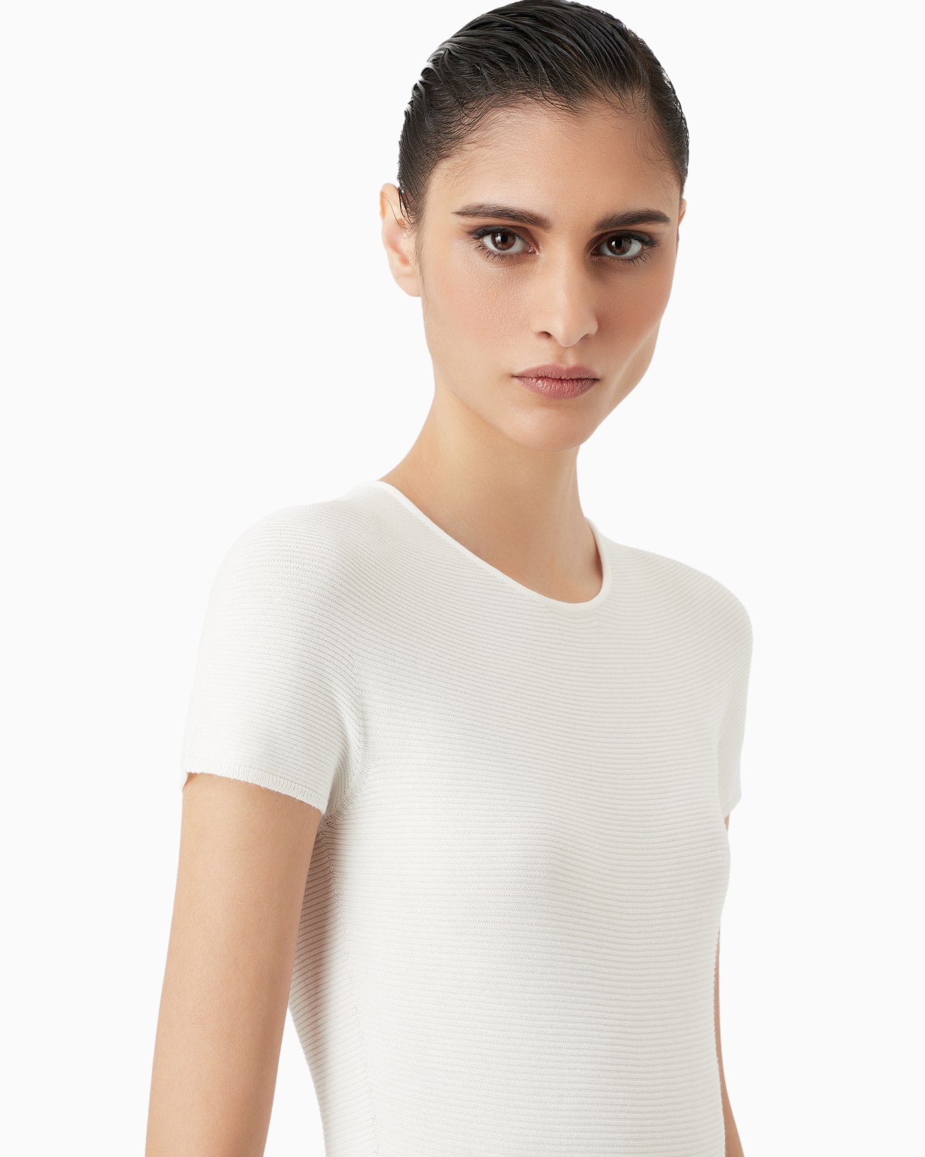 Links-stitch viscose short-sleeved jumper Slide 4