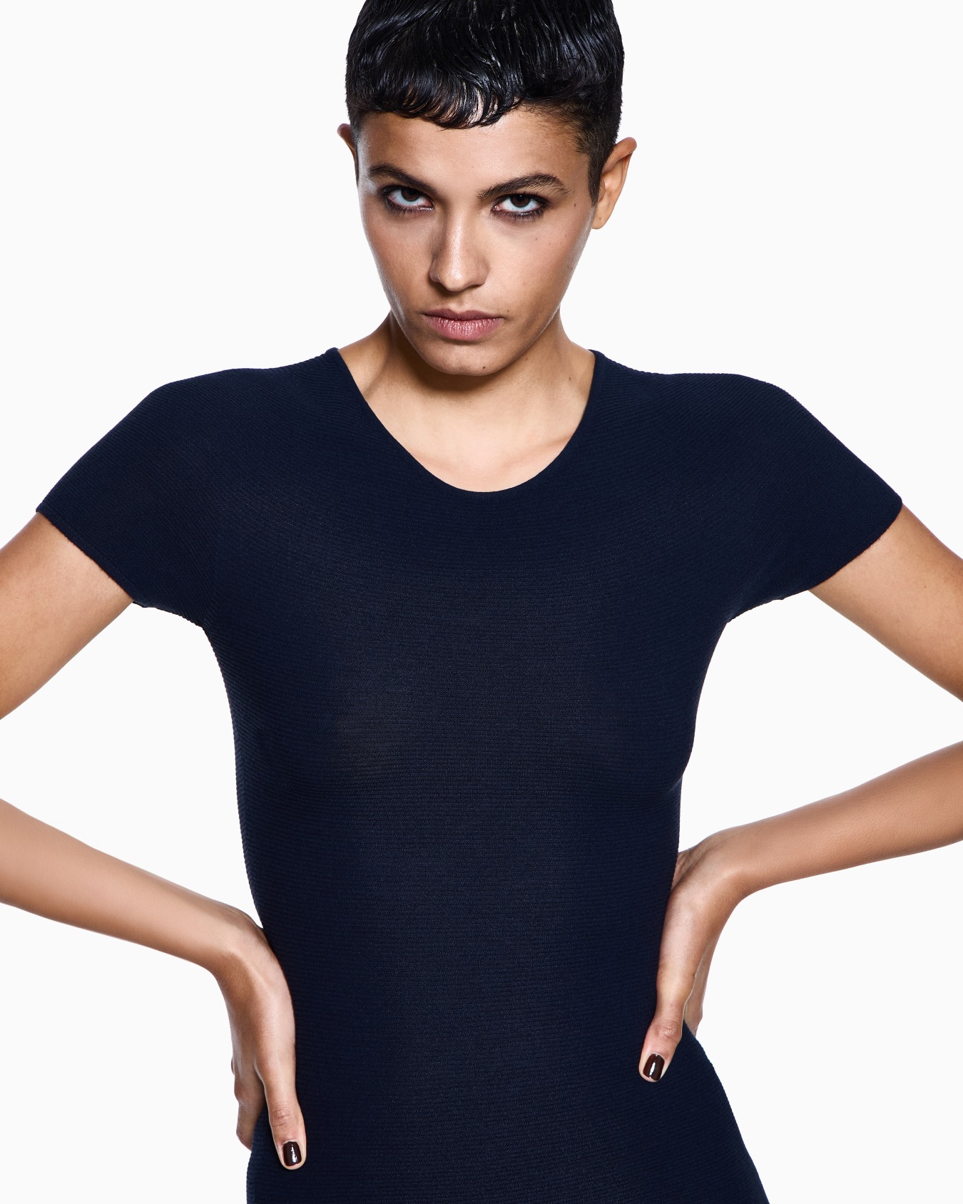 Jersey de manga corta de punto eslabón de viscosa Diapositiva 4