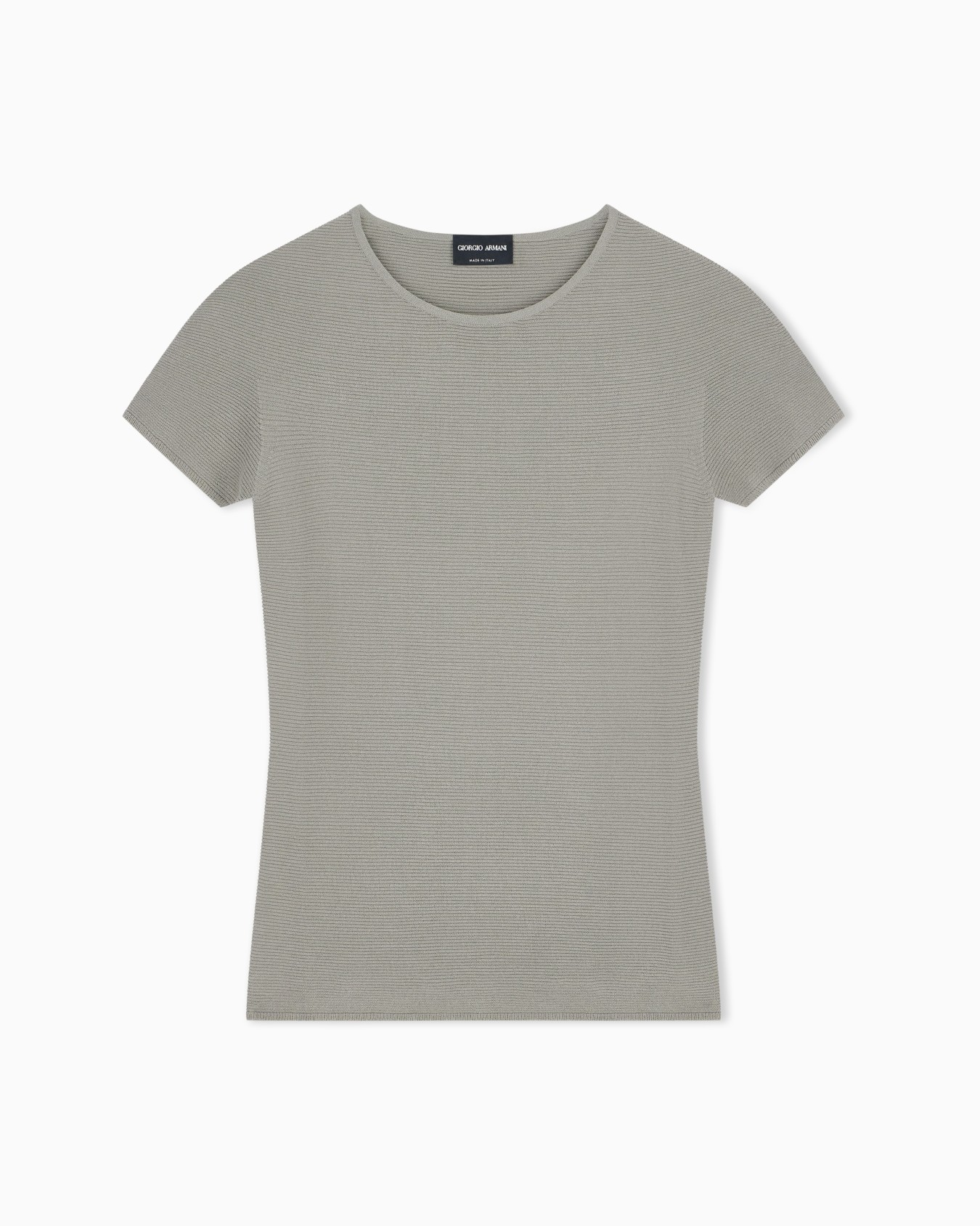 Crew neck jumper in seamless viscose blend  Slide 0