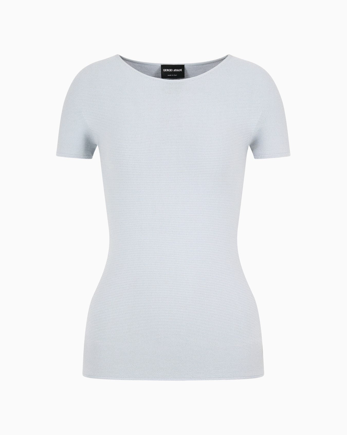 Pull à manches courtes en viscose au point mousse Diapositive 0