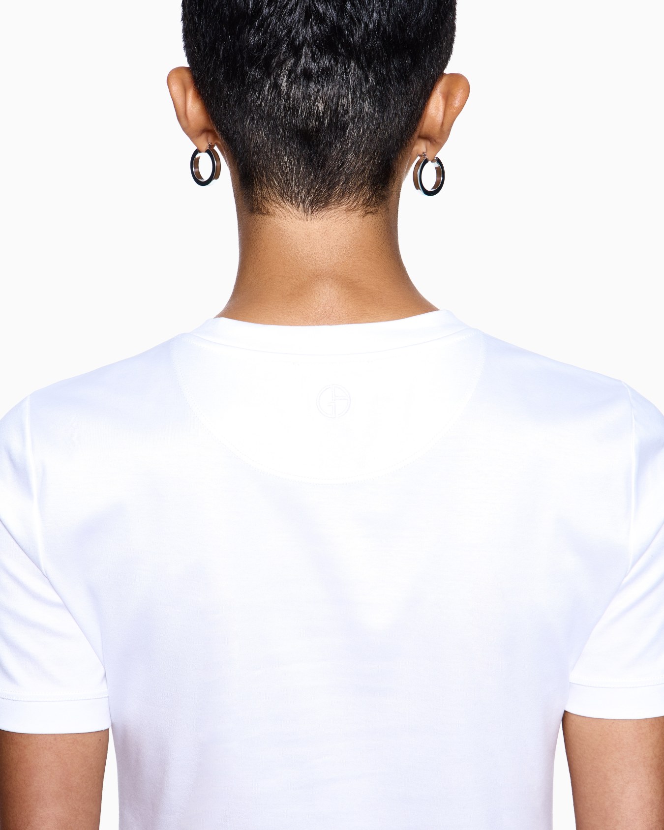 Short-sleeved crew-neck jumper in pure cashmere Slide 4