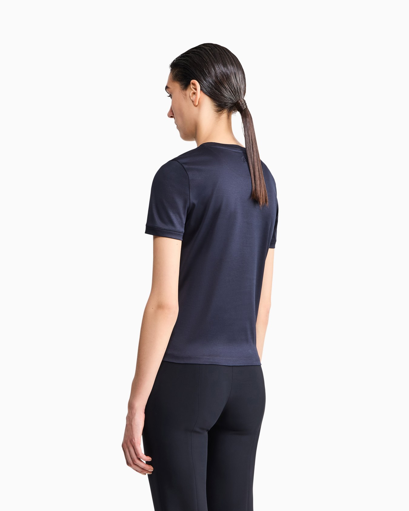 Crew neck T-shirt in pure cotton Slide 5