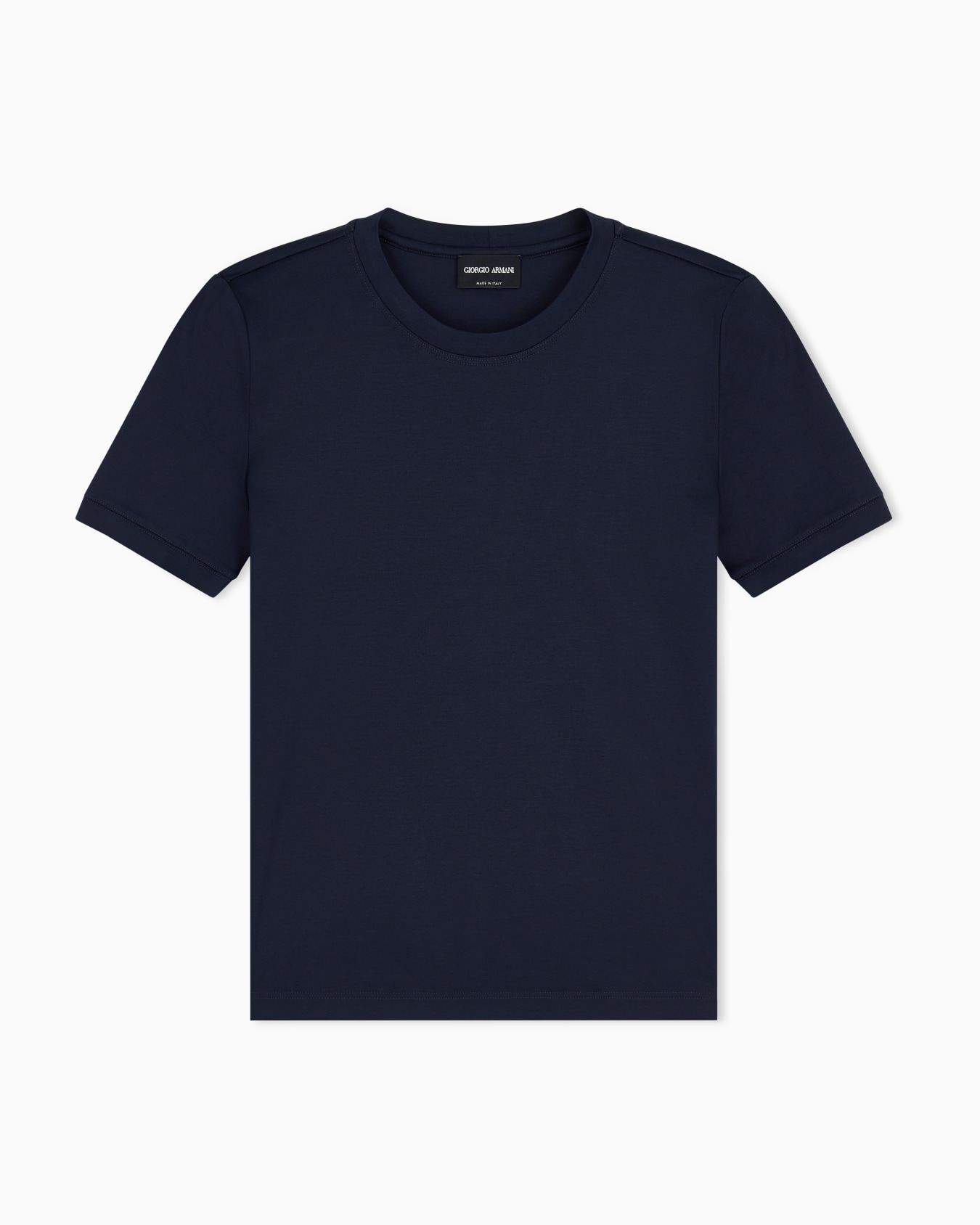 Short-sleeved crew-neck jumper in pure cashmere Slide 0