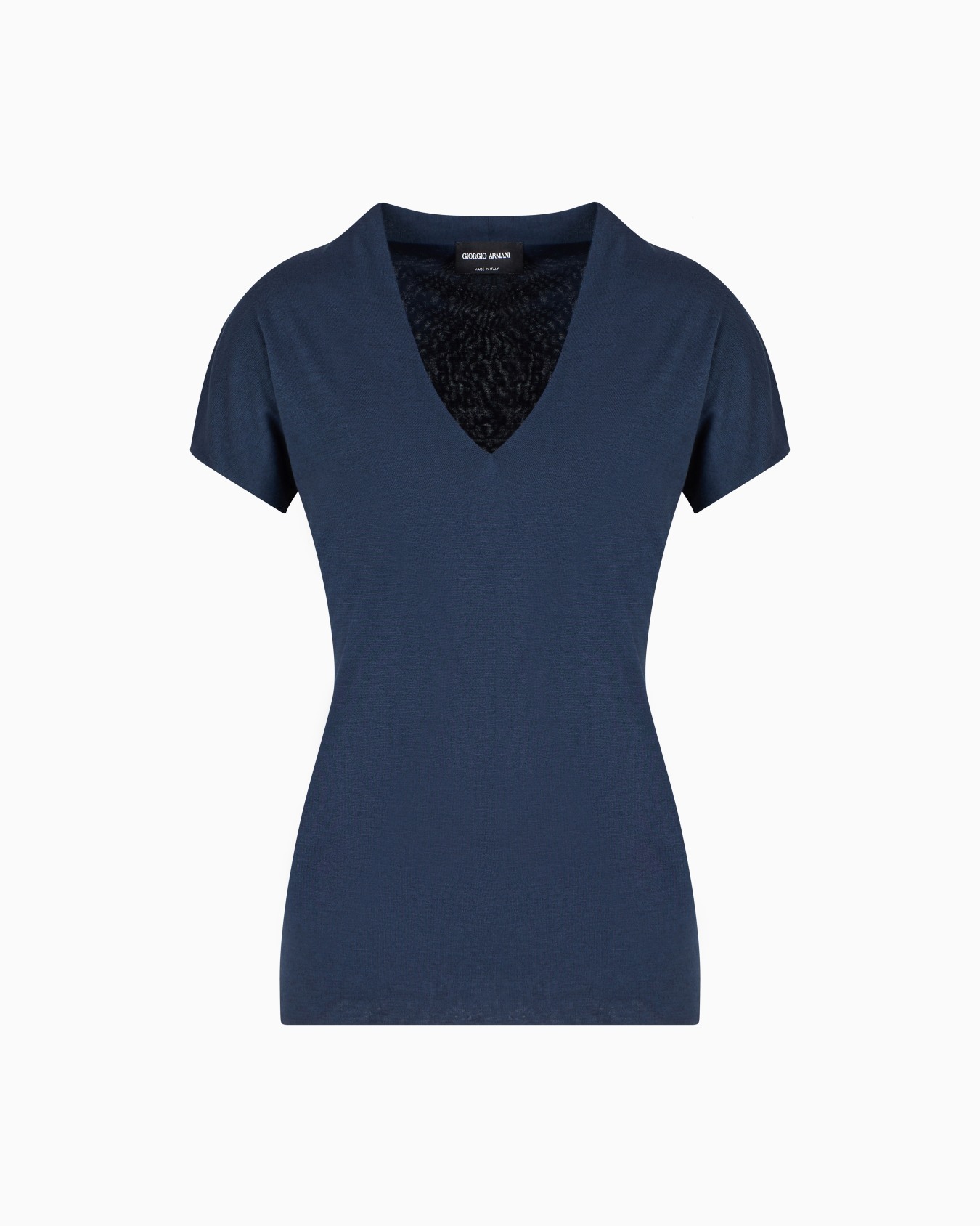 Jersey V-neck top Slide 0