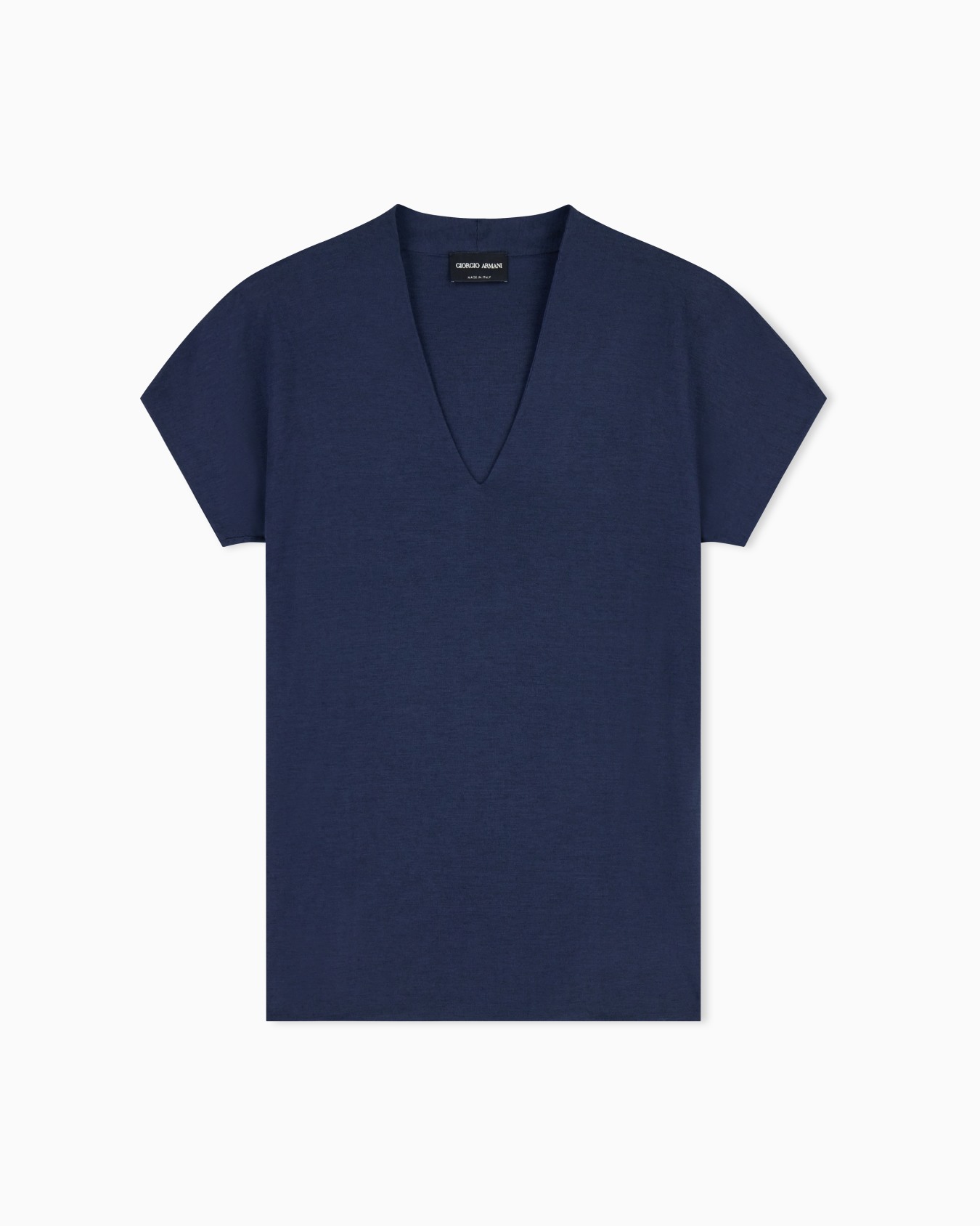 Jersey V-neck top Slide 0