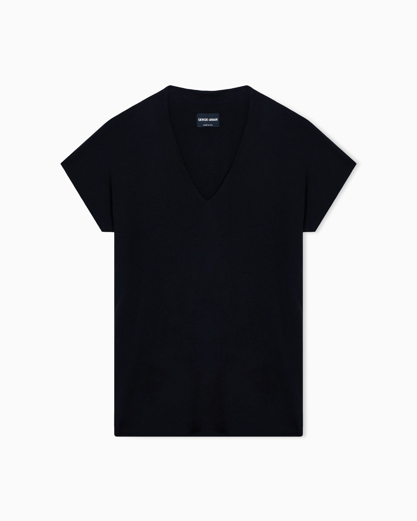 Jersey V-neck top Slide 0