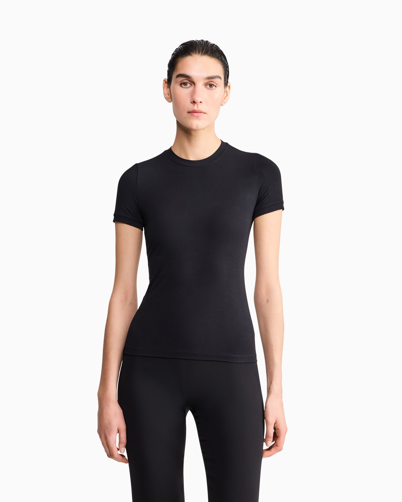 Stretch viscose jersey T-shirt Slide 3