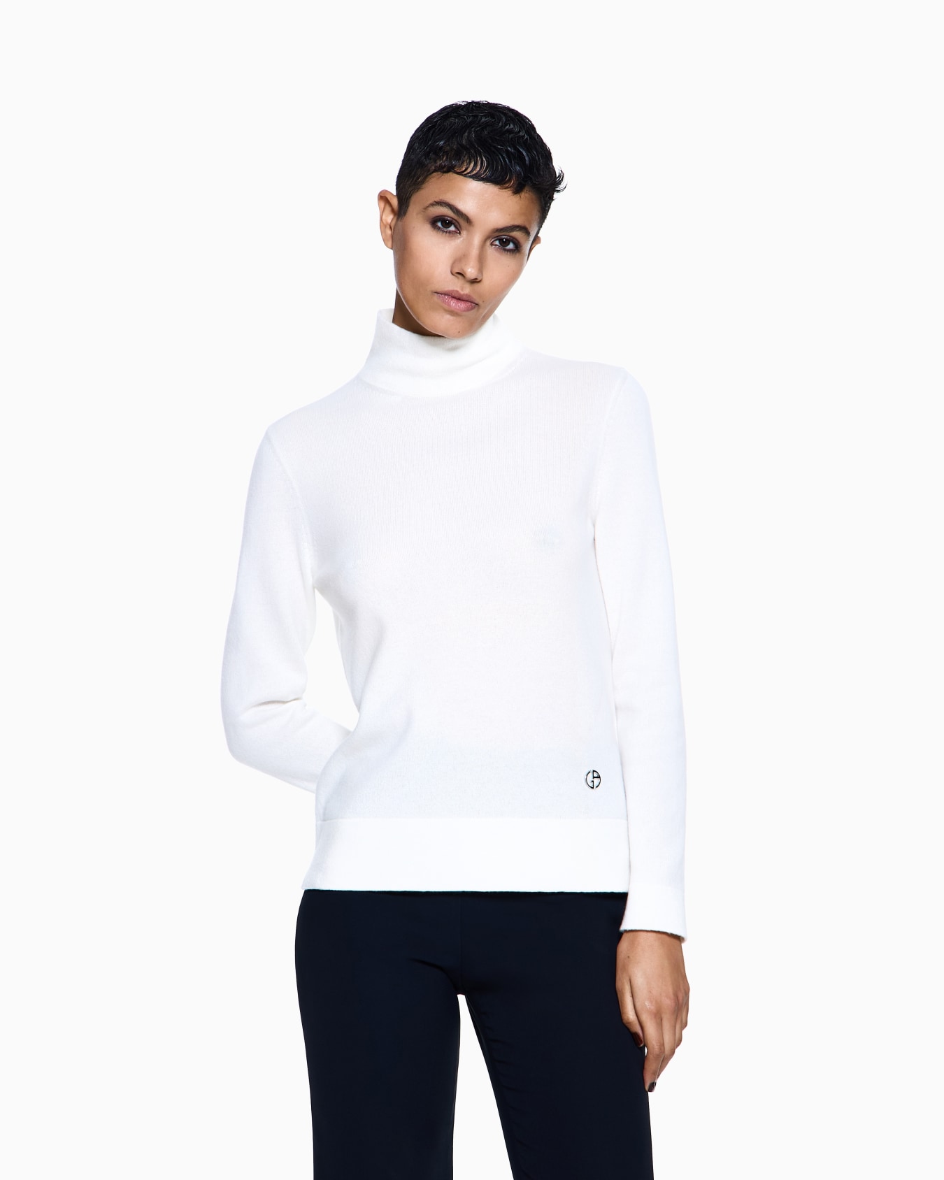 Pure cashmere cowl-neck jumper Slide 2