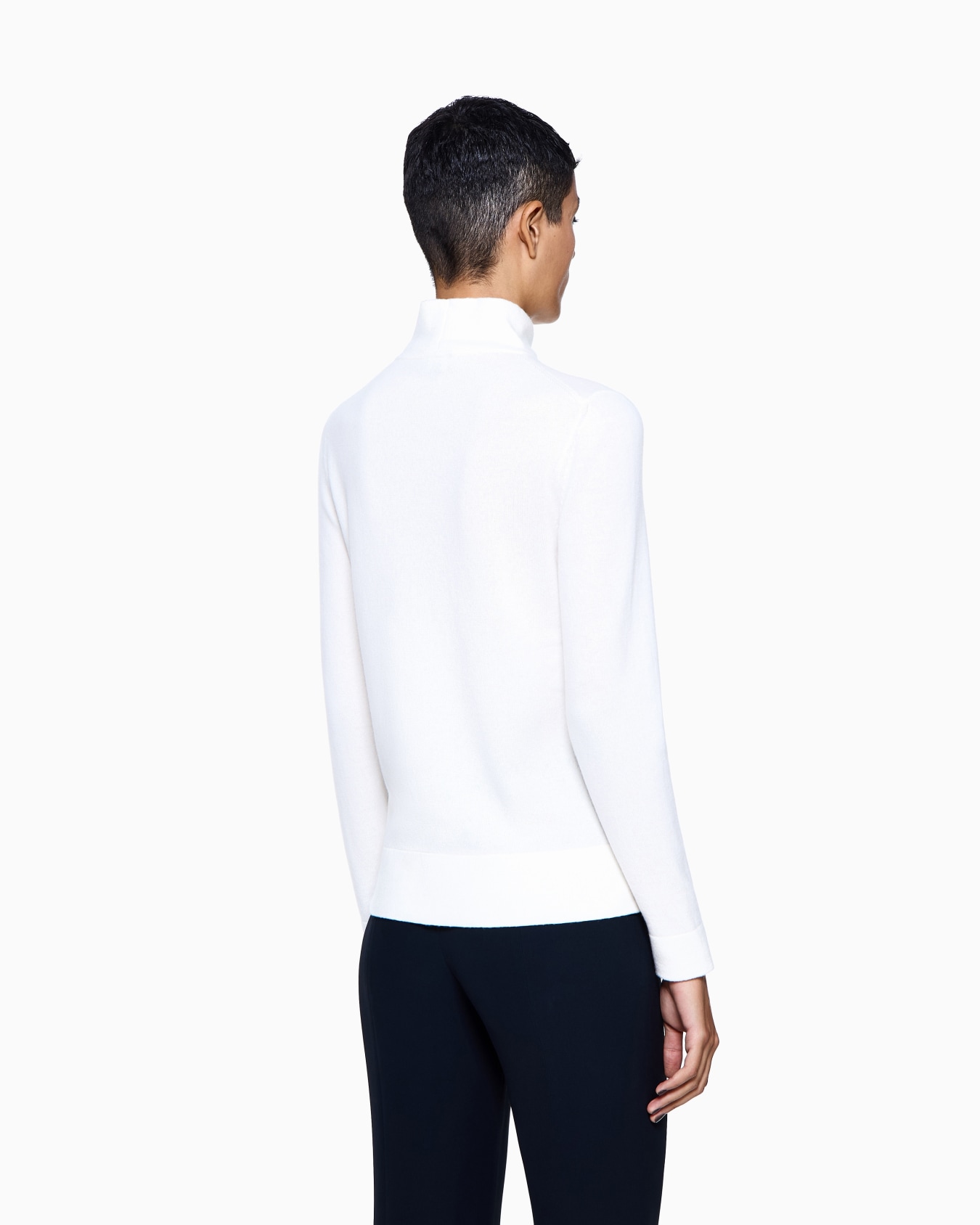 Pure cashmere cowl-neck jumper Slide 2