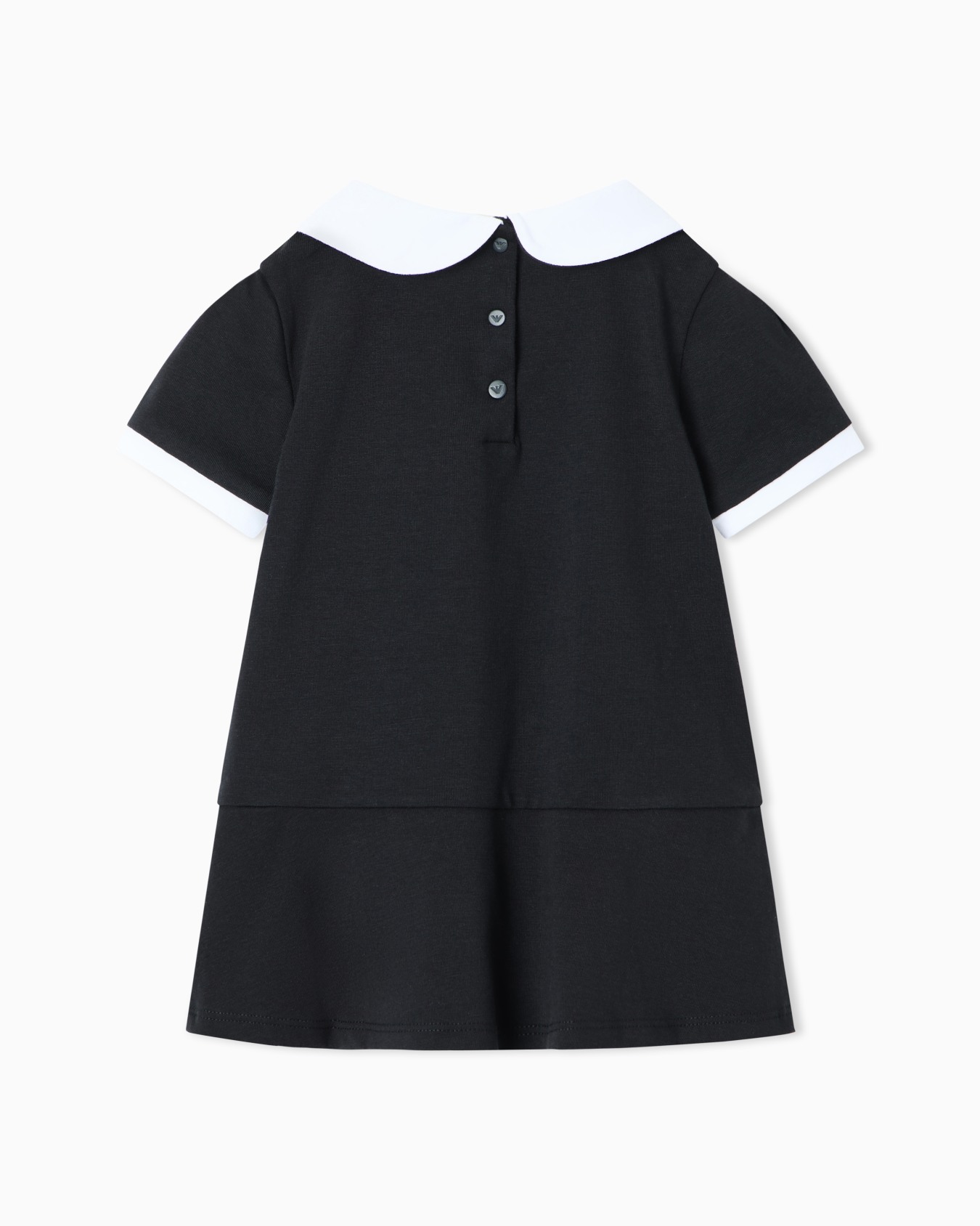 Jersey dress with Peter Pan collar and pleated skirt Slide 2