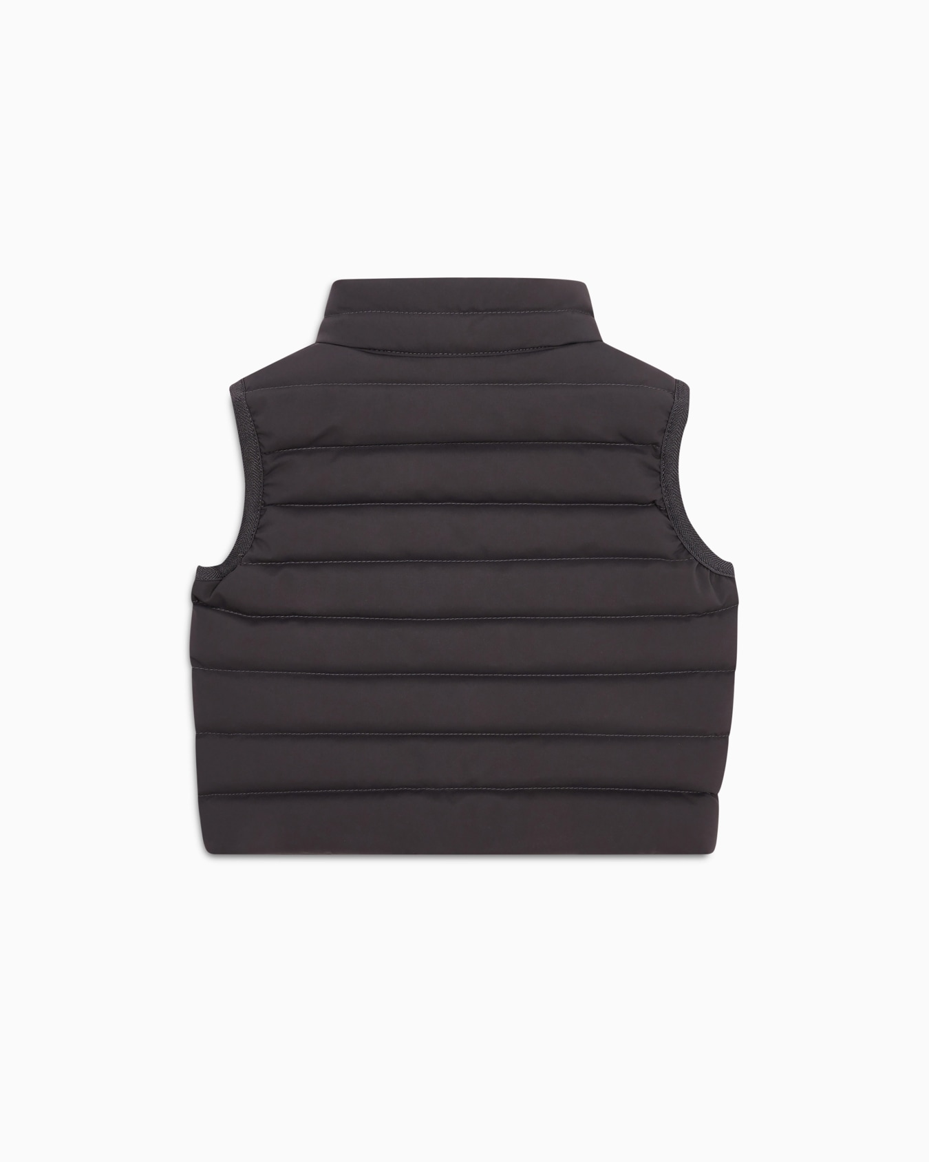 Quilted-nylon puffer gilet with recycled down Slide 2