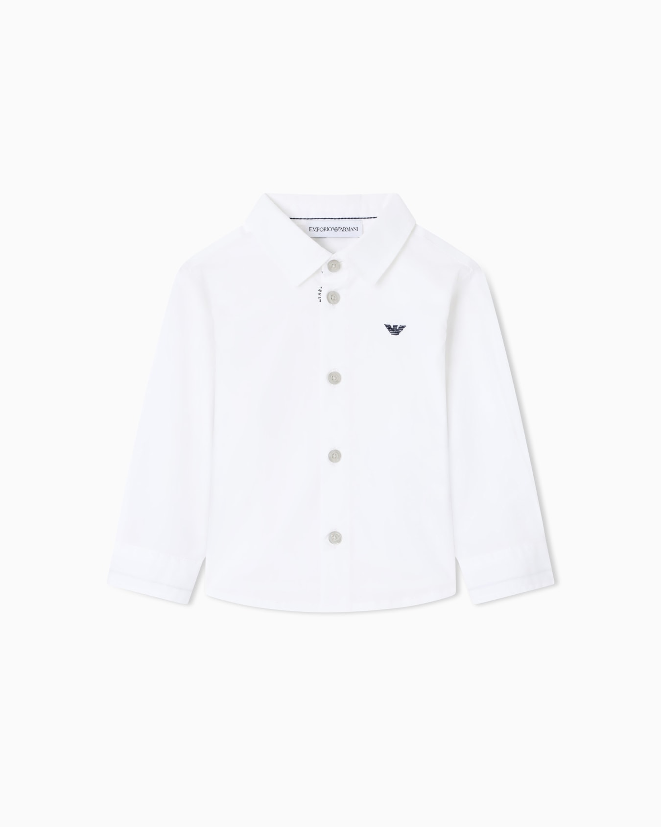 Chemise en coton stretch avec broderie aigle Diapositive 0