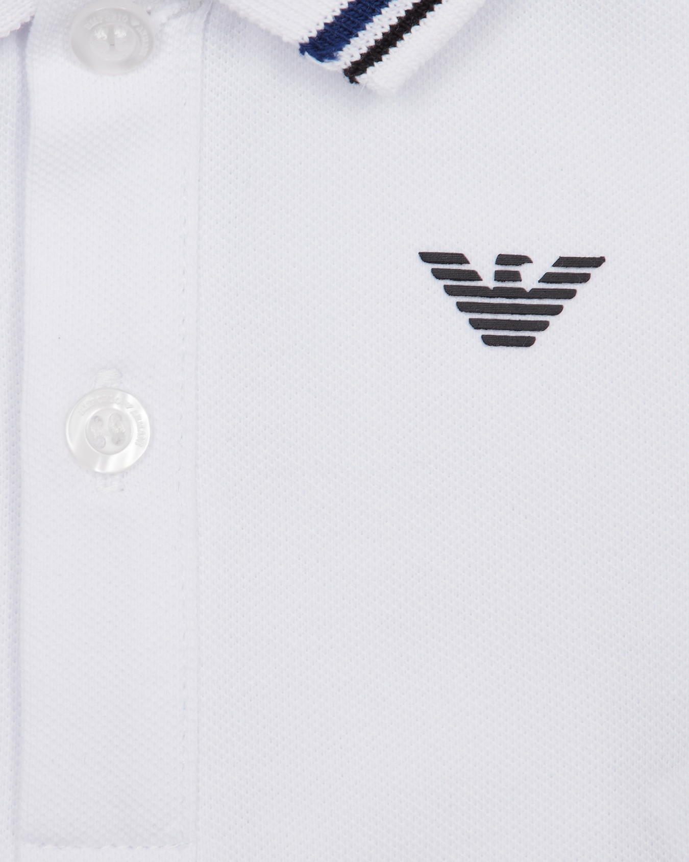 Stretch piqué polo shirt with striped trim Slide 3