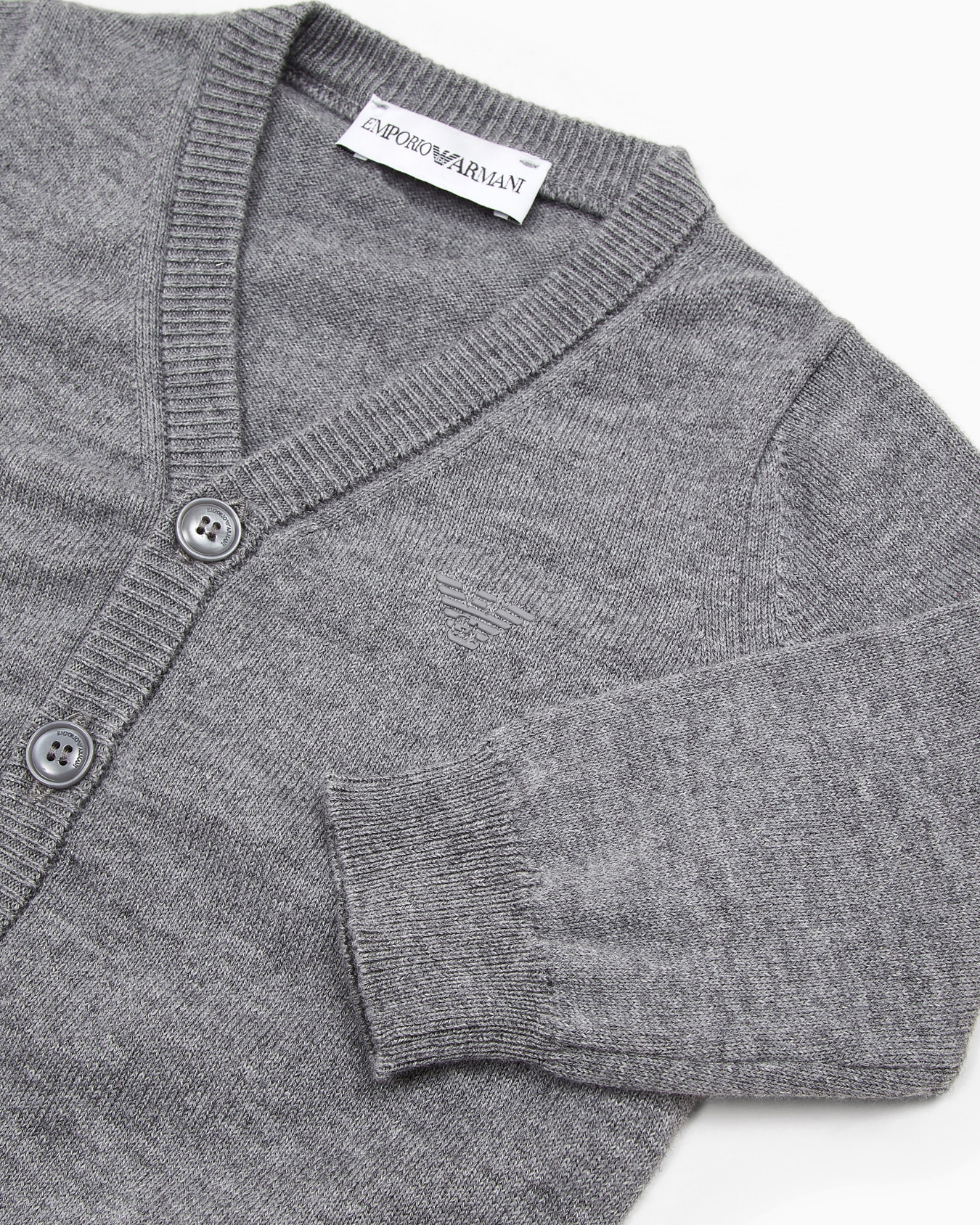 Wool-blend V-neck cardigan Slide 1
