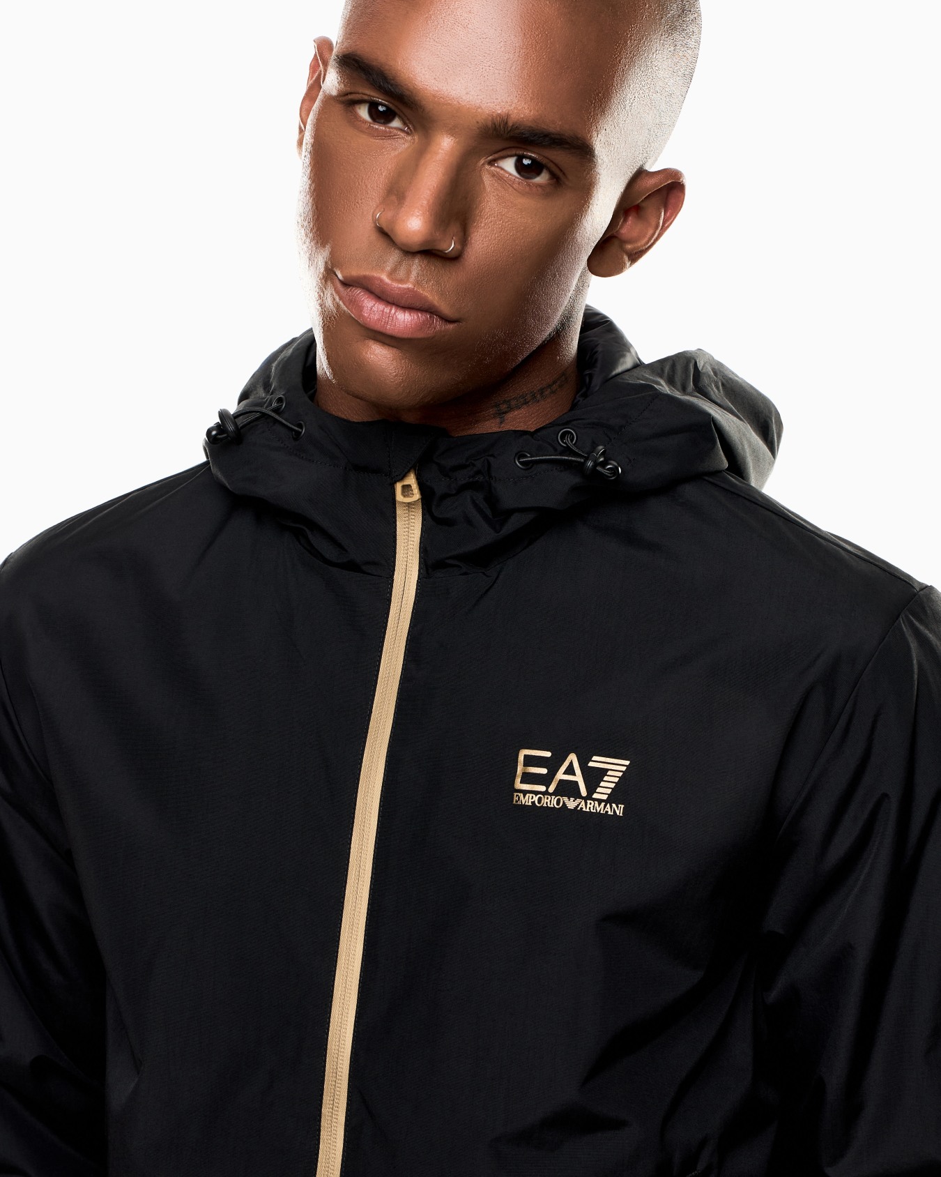 Core Identity hooded bomber in technical fabric Slide 5