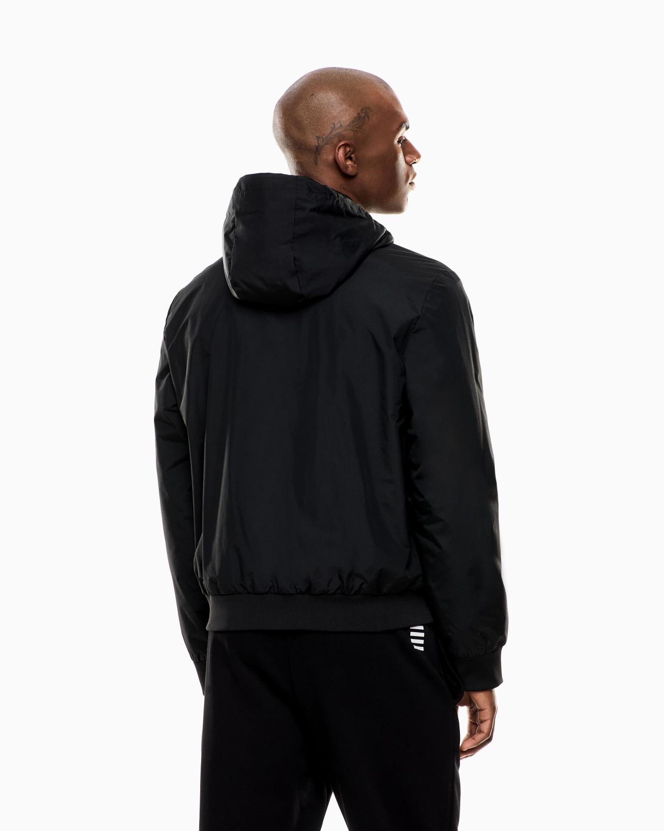 Core Identity hooded bomber in technical fabric Slide 3