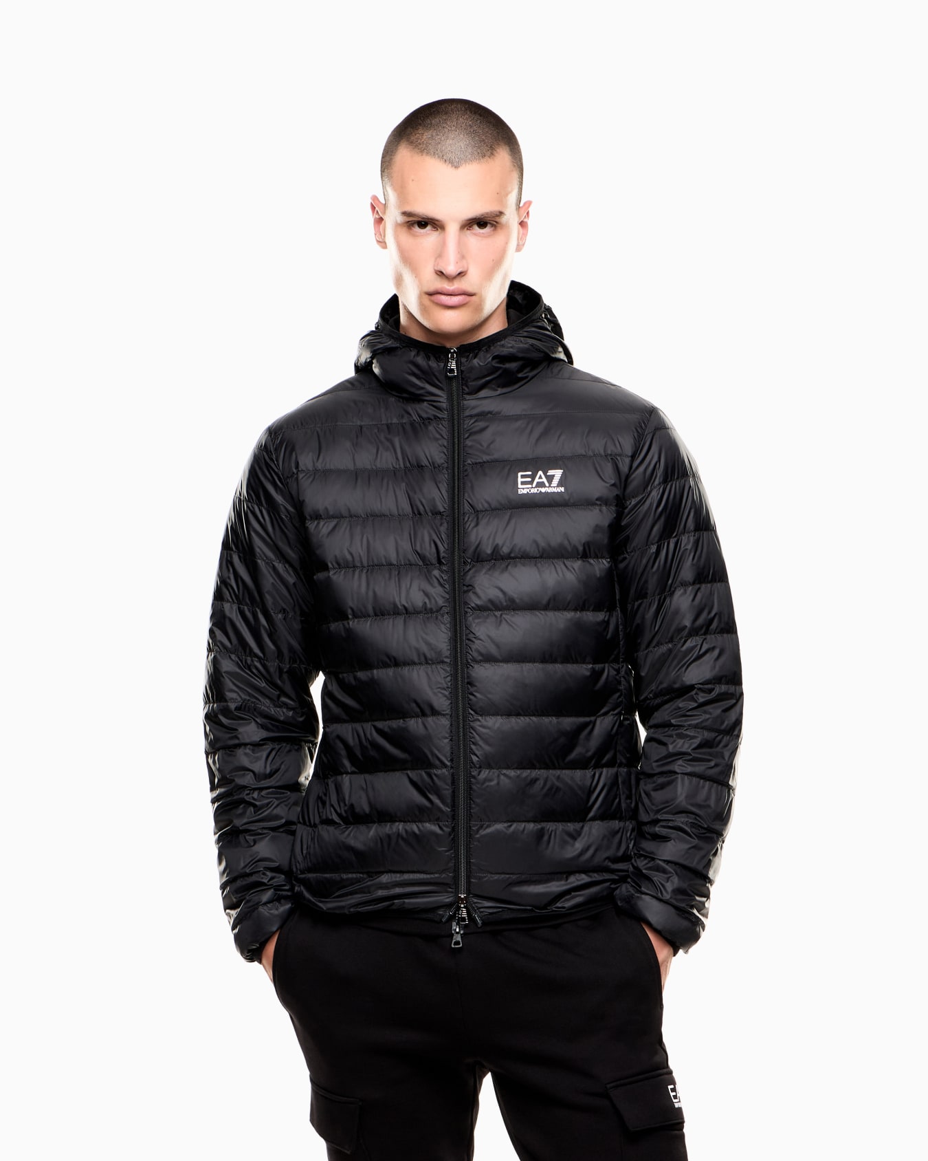 Core Identity packable down jacket with hood Slide 3