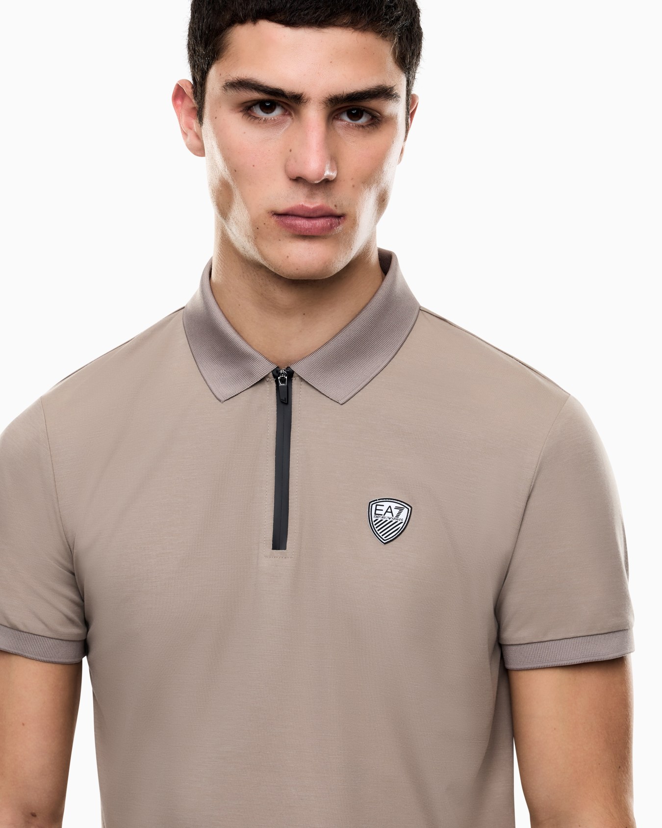 Premium Shield polo shirt in nylon and jersey viscose Slide 4