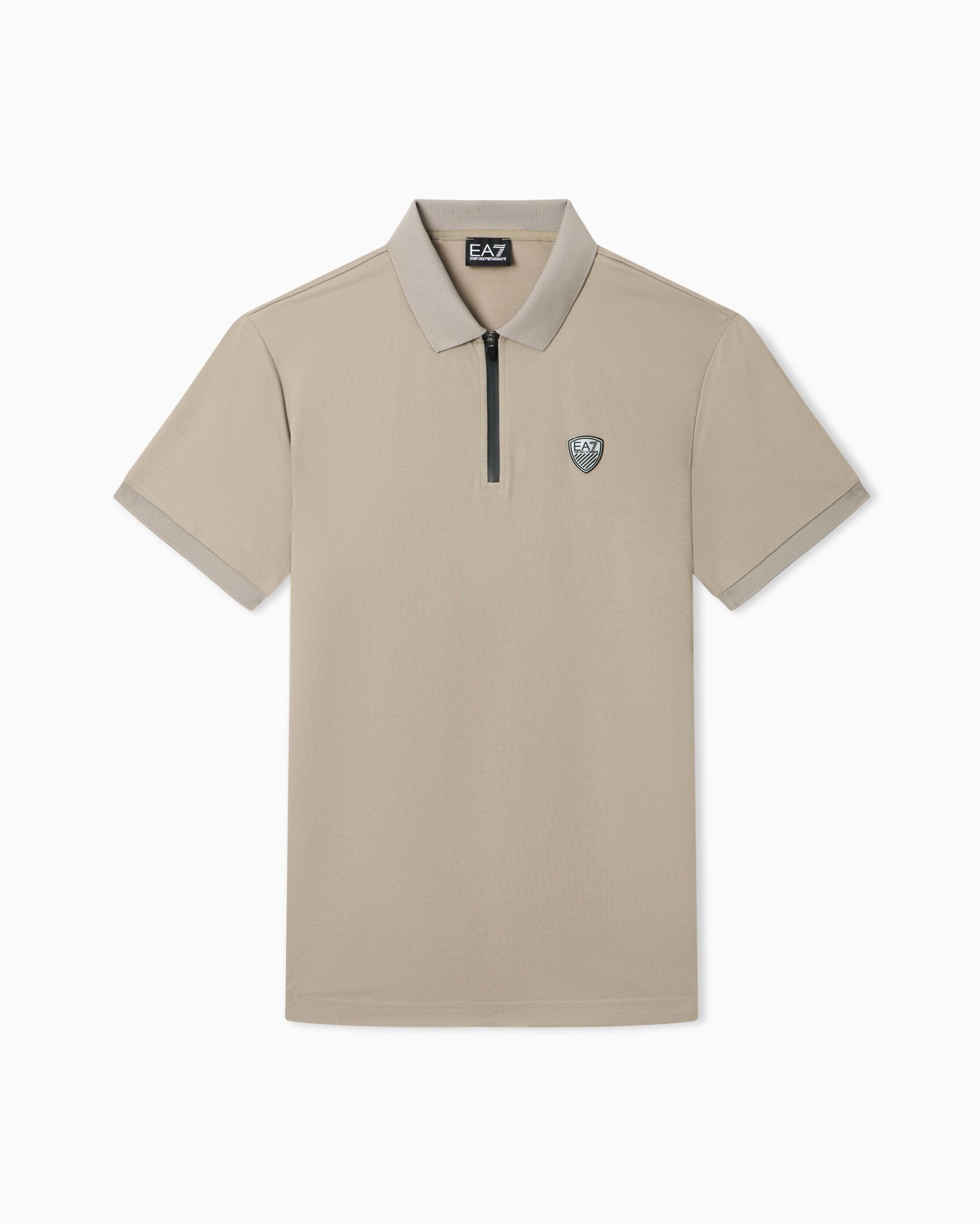 Premium Shield polo shirt in nylon and jersey viscose Slide 0