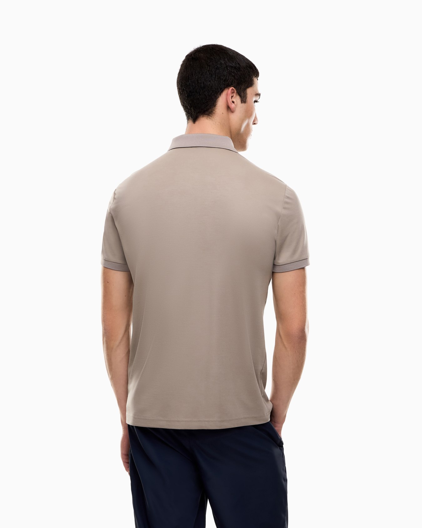 Premium Shield polo shirt in nylon and jersey viscose Slide 2