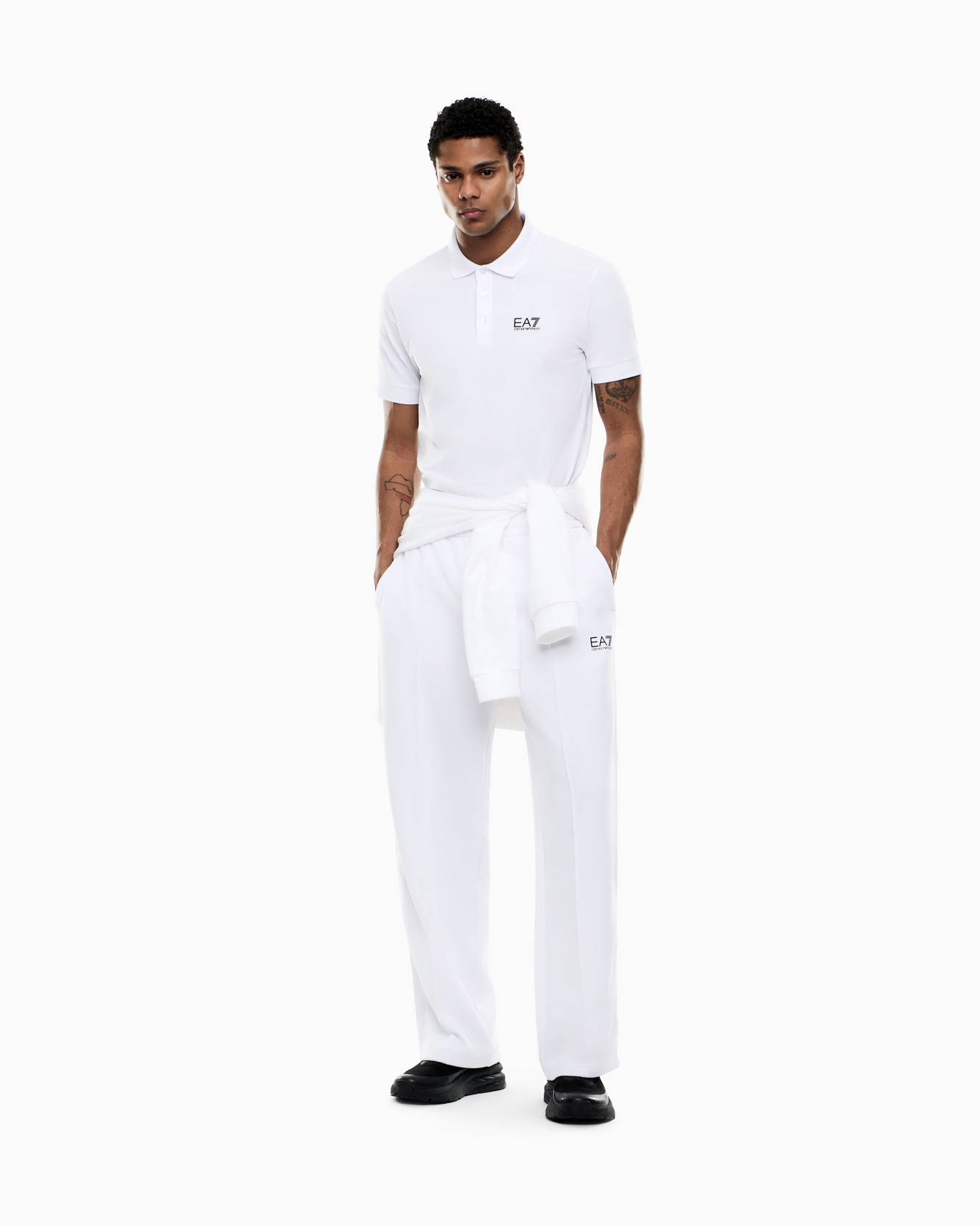 Polo Core Identity de punto de algodón de corte slim Diapositiva 1