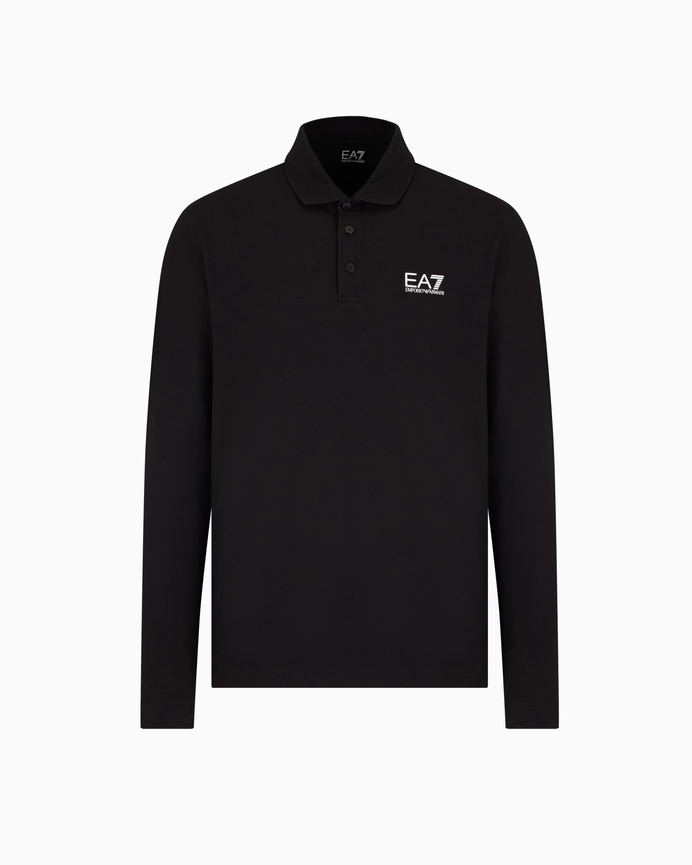 Core Identity stretch-cotton, long-sleeved polo shirt Slide 0