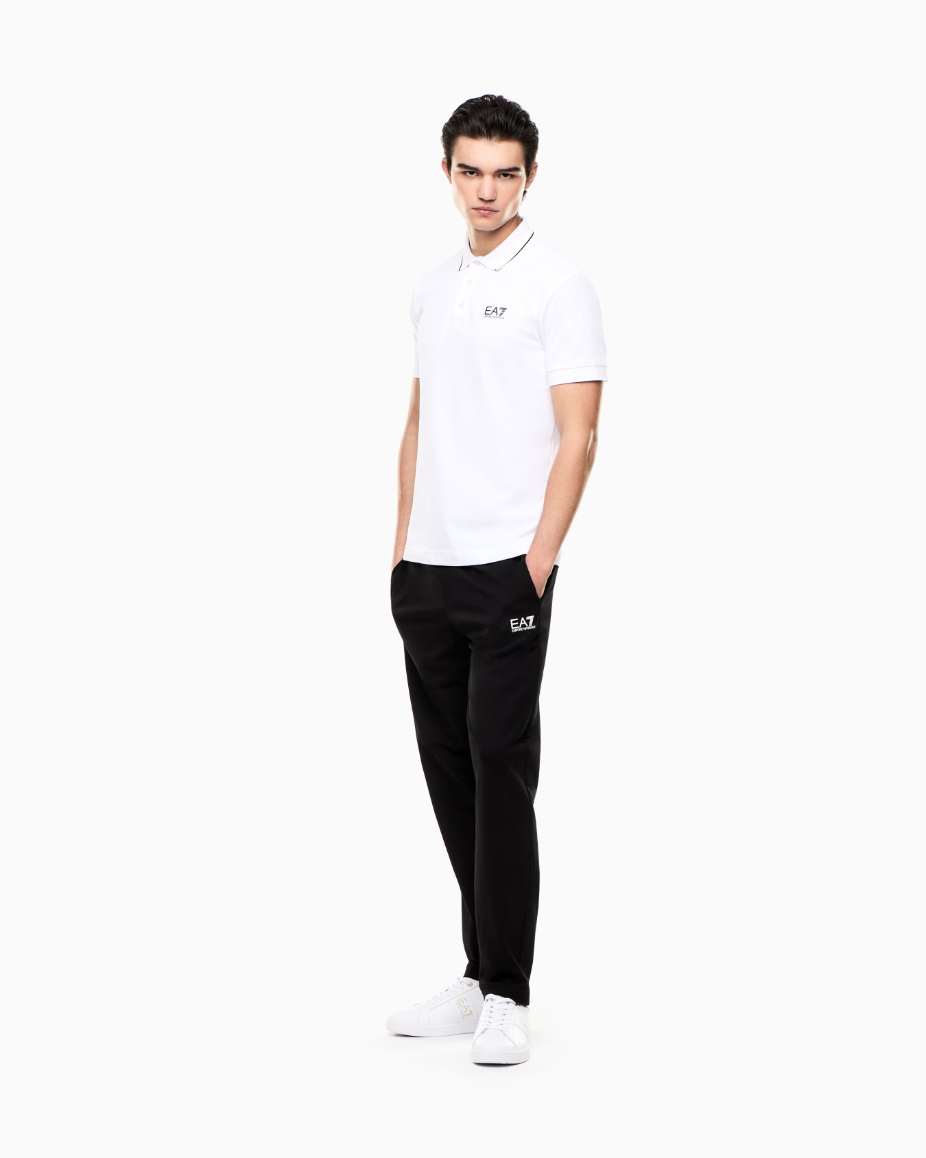 Core Identity stretch-cotton piqué polo shirt Slide 1