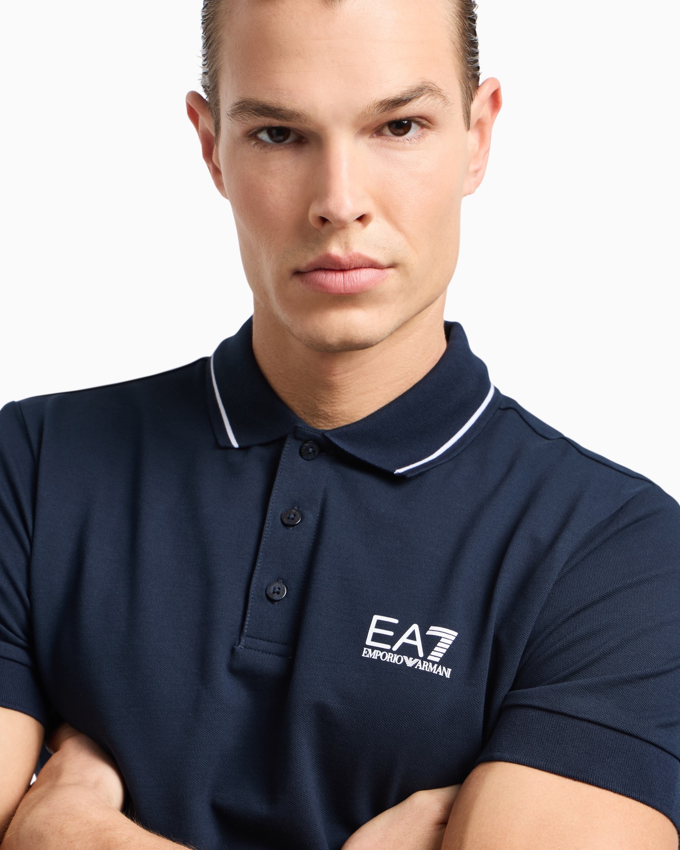 Polo Core Identity de piqué de algodón elástico Diapositiva 4