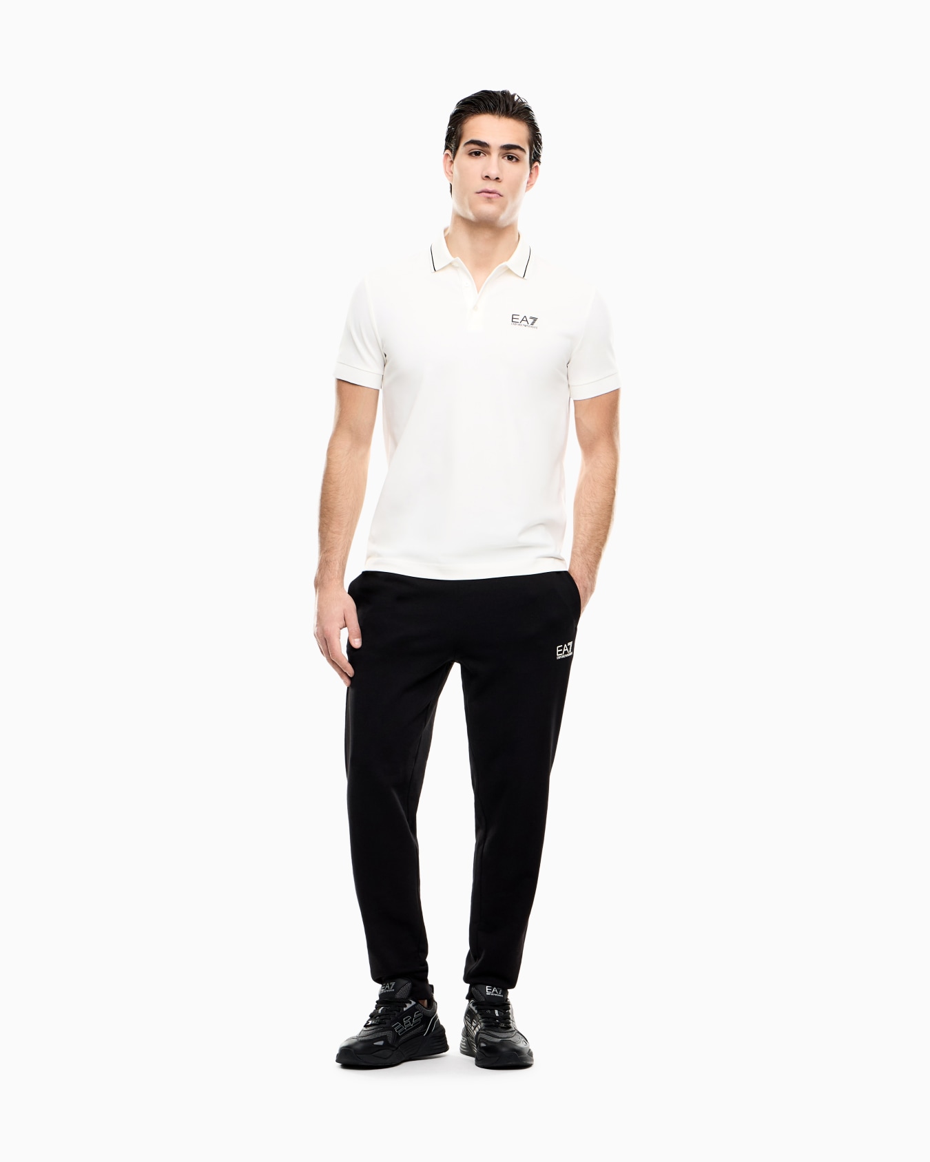 Core Identity stretch-cotton piqué polo shirt Slide 1