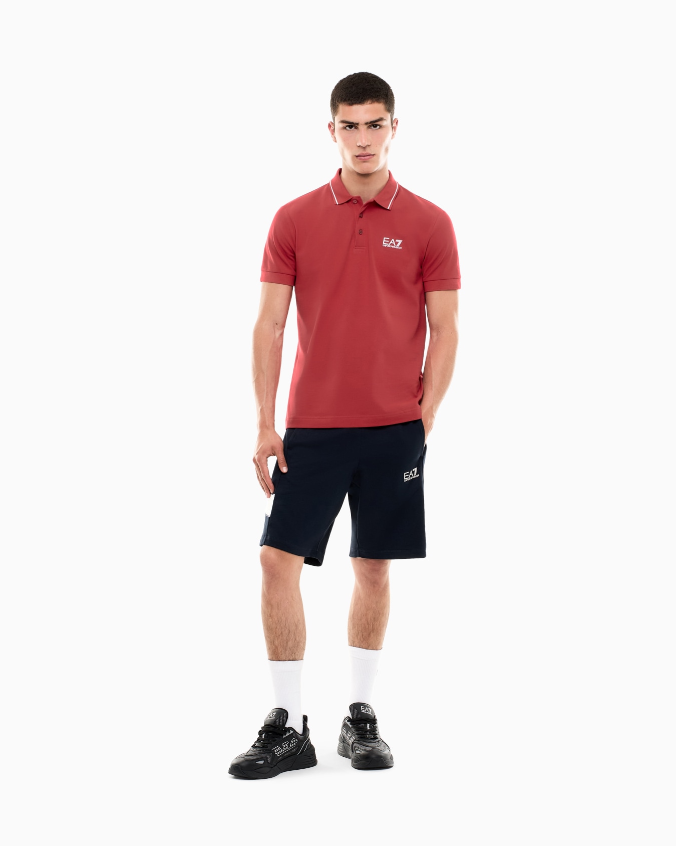 Core Identity stretch-cotton piqué polo shirt Slide 1