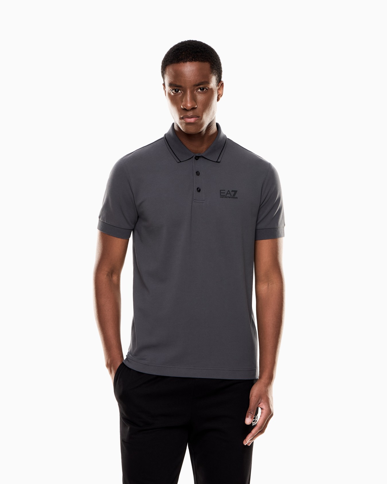 Core Identity stretch-cotton piqué polo shirt Slide 3