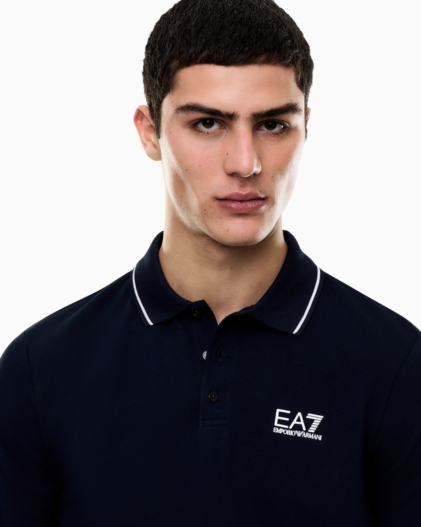 Polo à manches longues en coton stretch Core Identity Diapositive 5