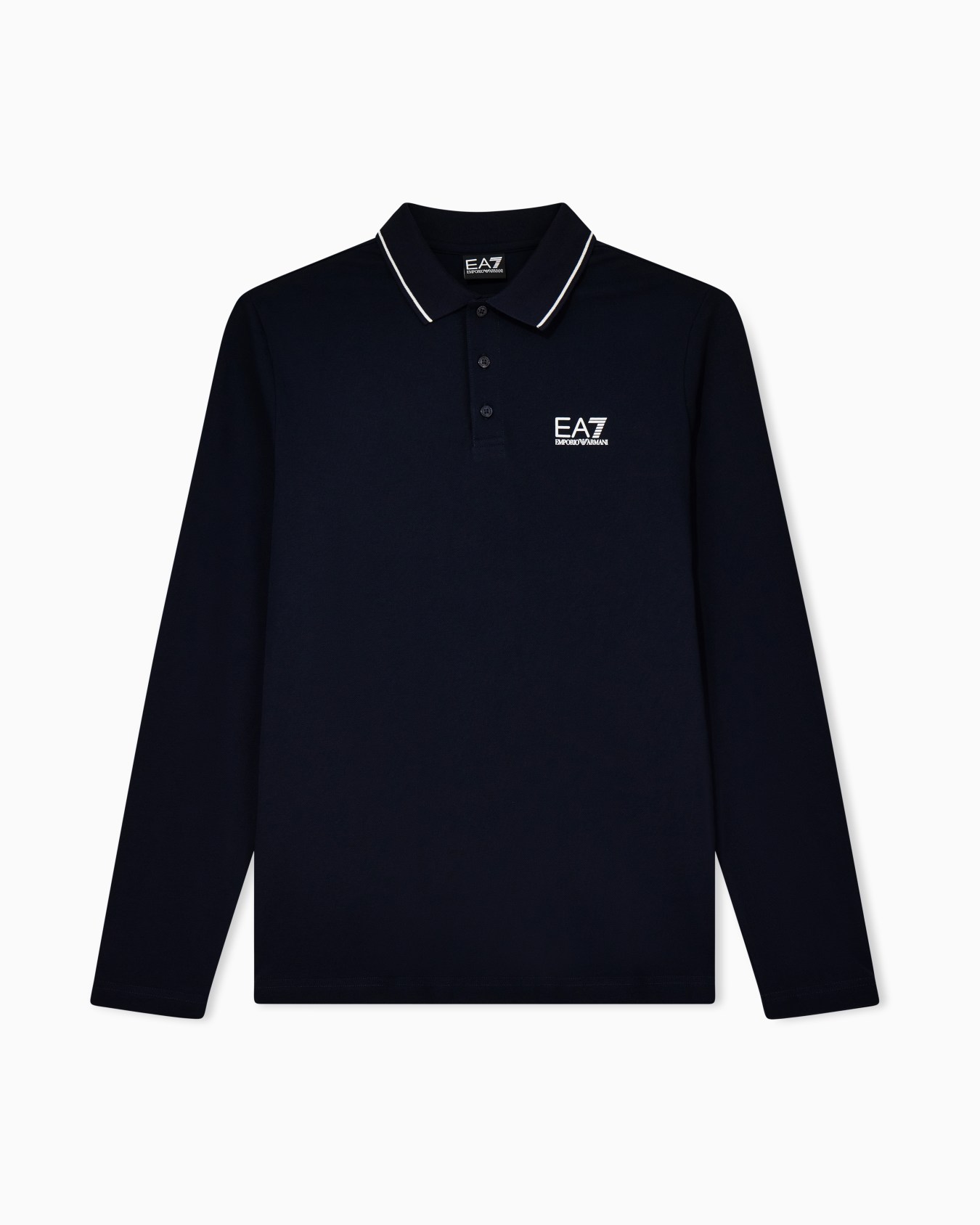 Core Identity Poloshirt mit langen Ärmeln aus Baumwollstretch Folie 0