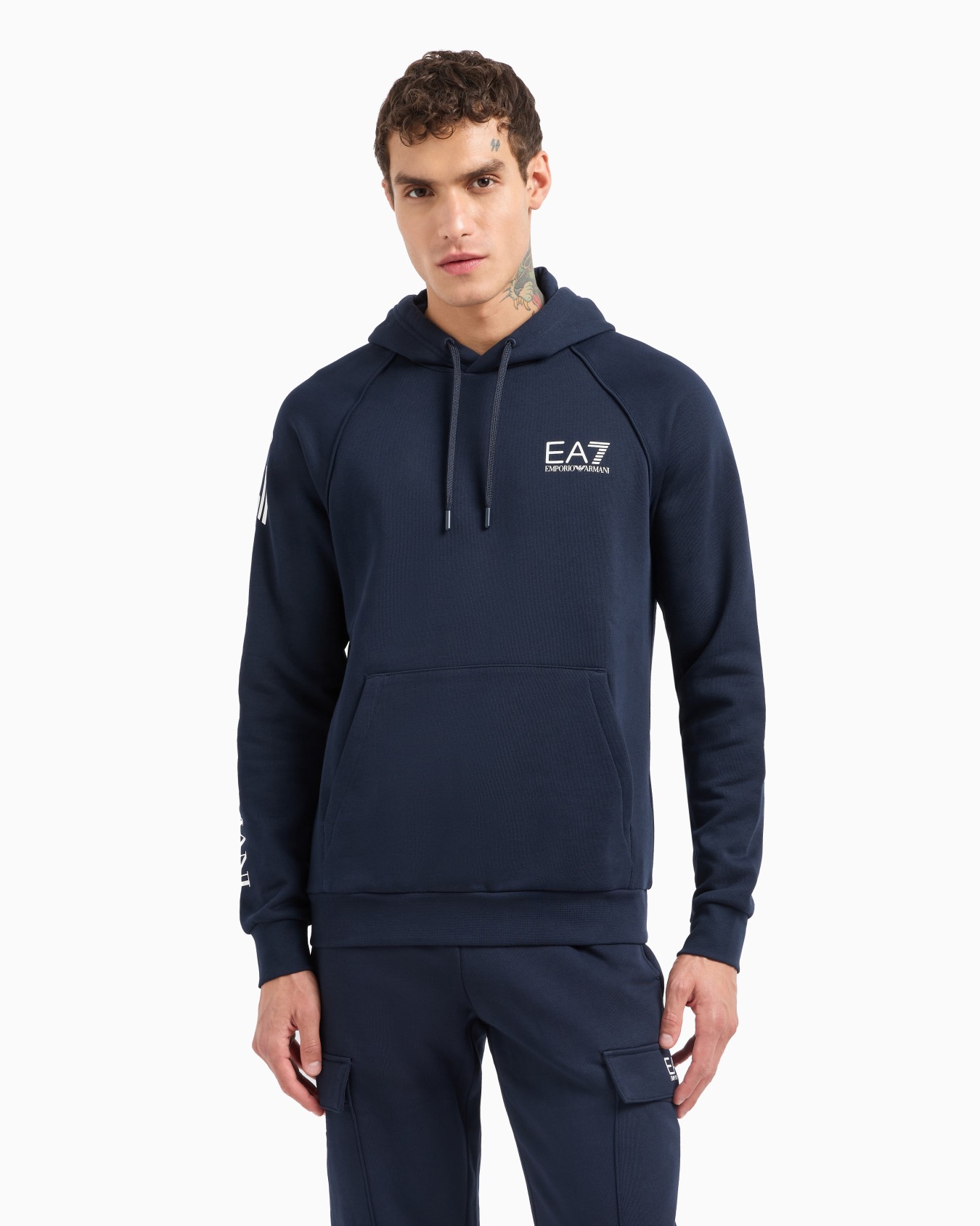 Cotton-blend hooded Logo Series sweatshirt Slide 1