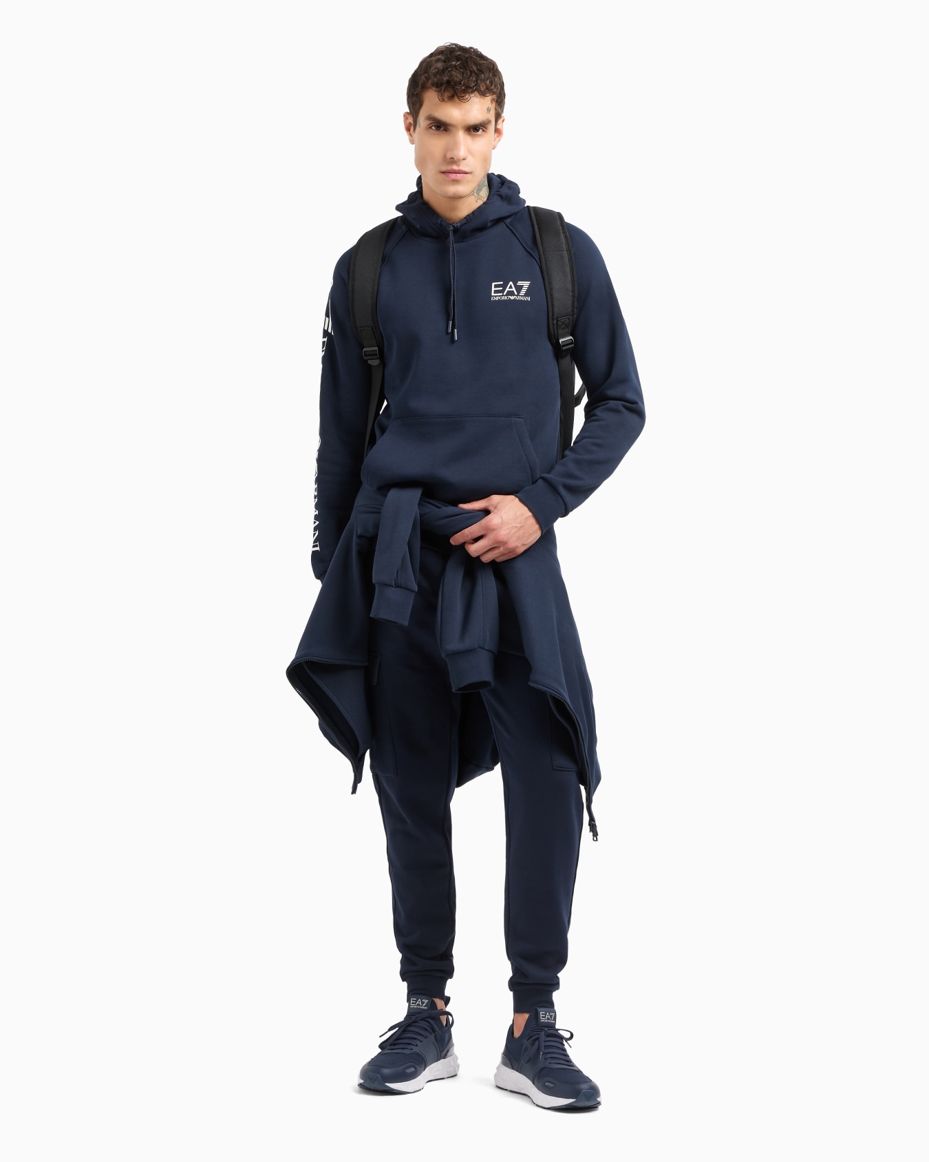 Cotton-blend hooded Logo Series sweatshirt Slide 3