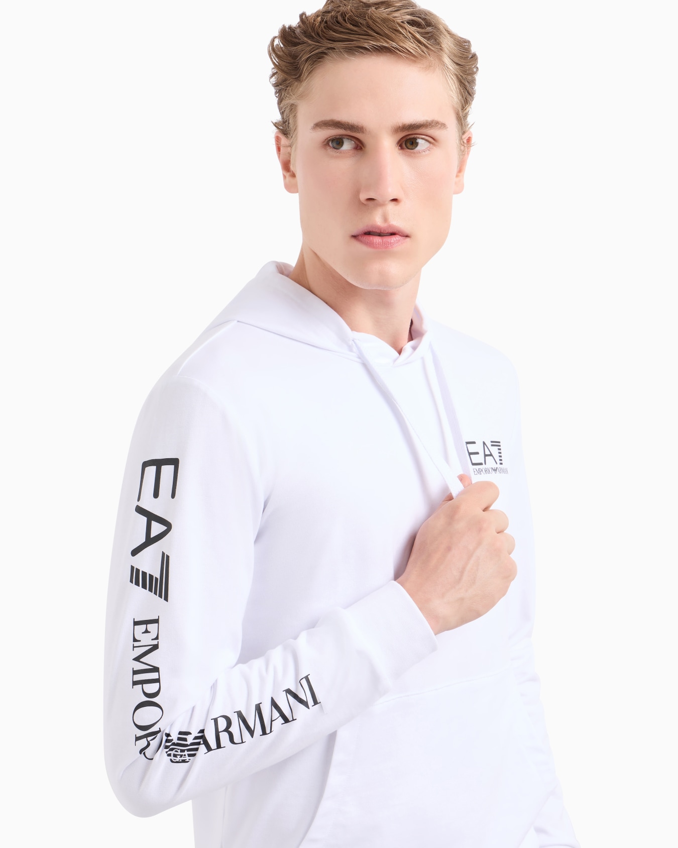 Logo Series hooded cotton sweatshirt Slide 4