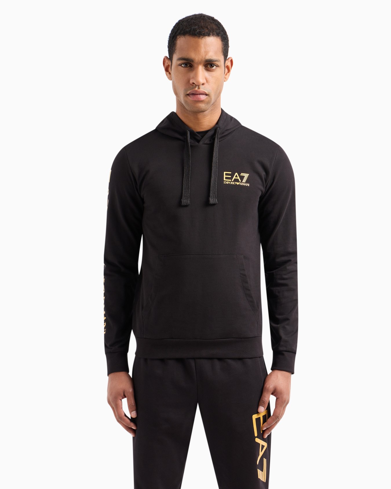 Logo Series hooded cotton sweatshirt Slide 1