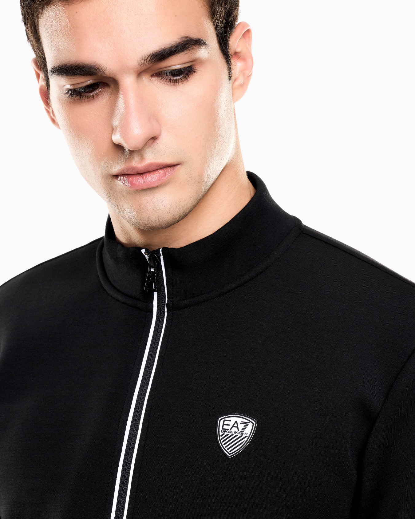 Stretch-viscose blend zip-up sweatshirt Slide 6