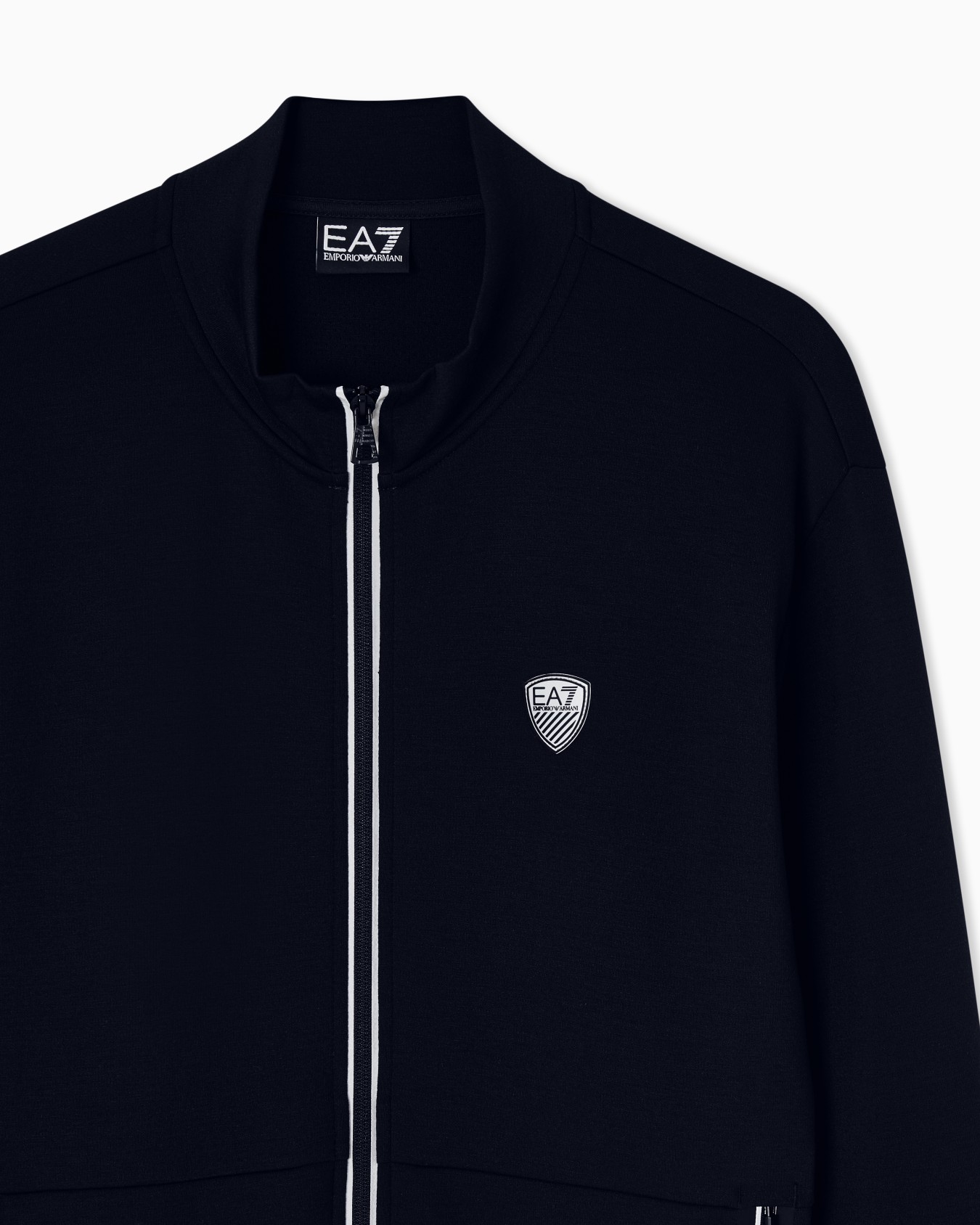 Stretch-viscose blend zip-up sweatshirt Slide 4