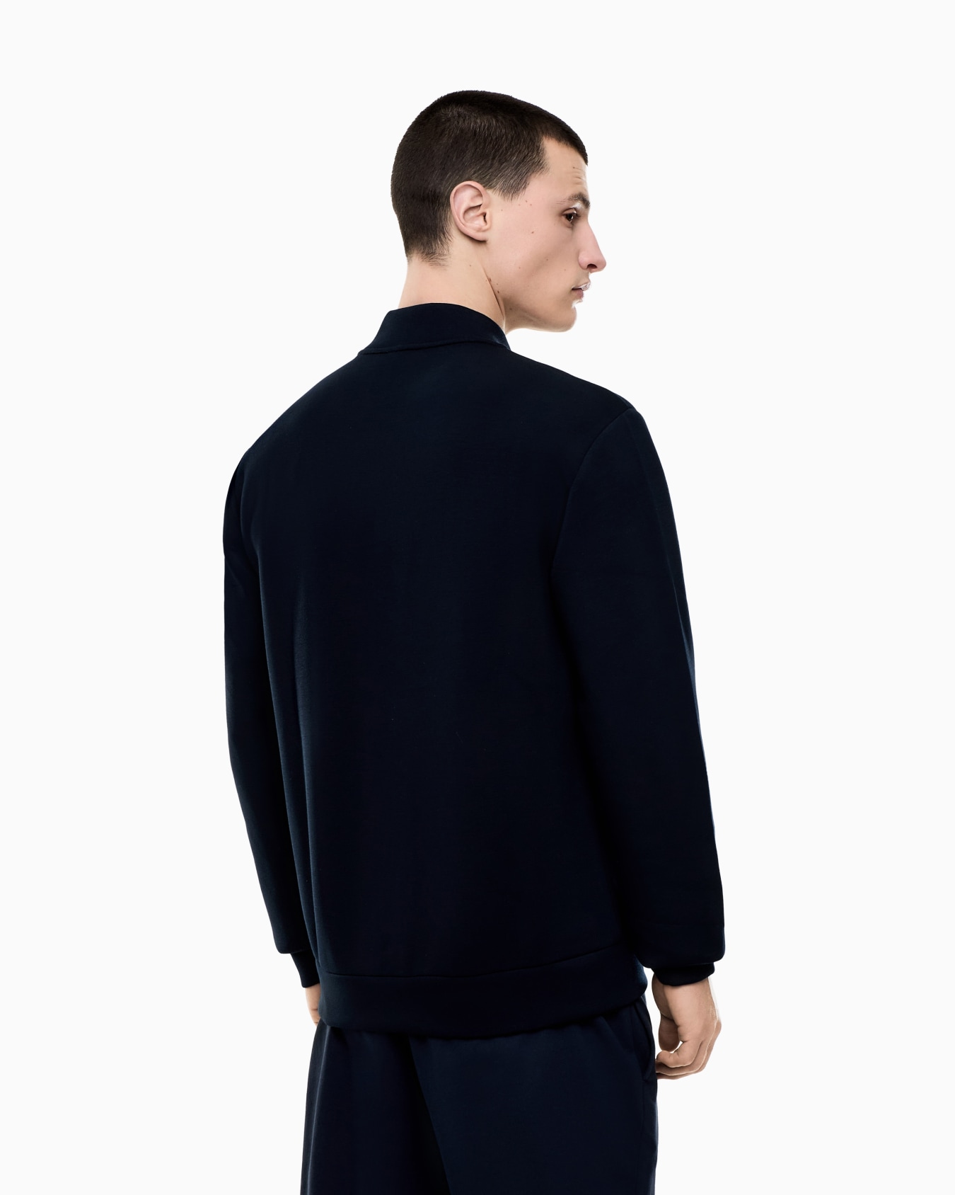 Stretch-viscose blend zip-up sweatshirt Slide 5