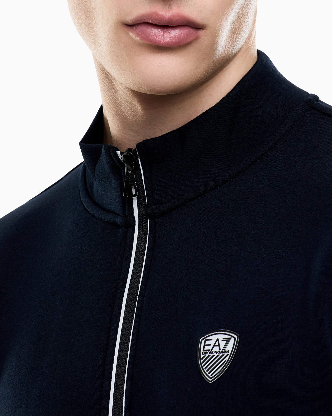 Stretch-viscose blend zip-up sweatshirt Slide 6