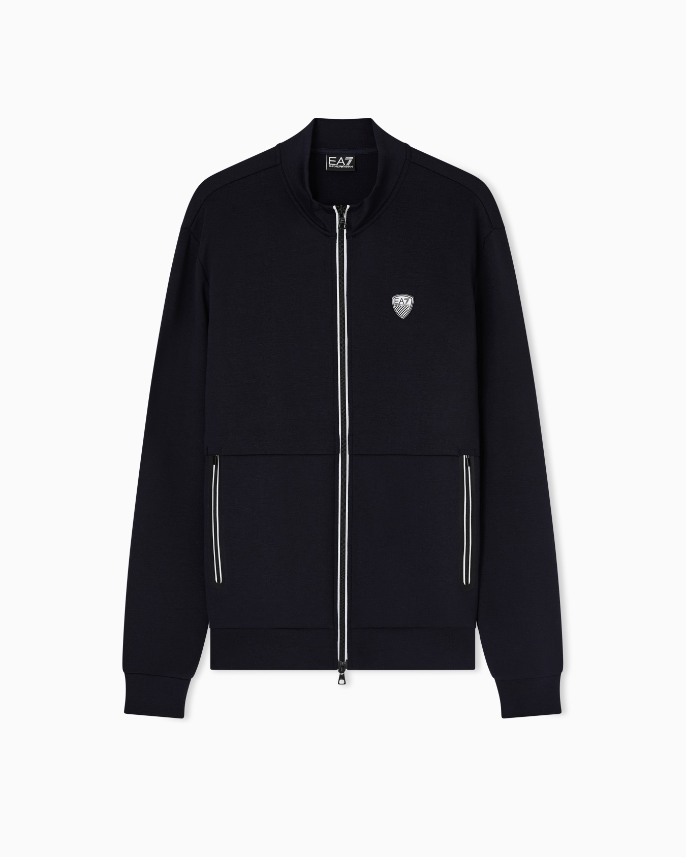 Sudadera tipo cárdigan en mezcla de viscosa elástica Diapositiva 0