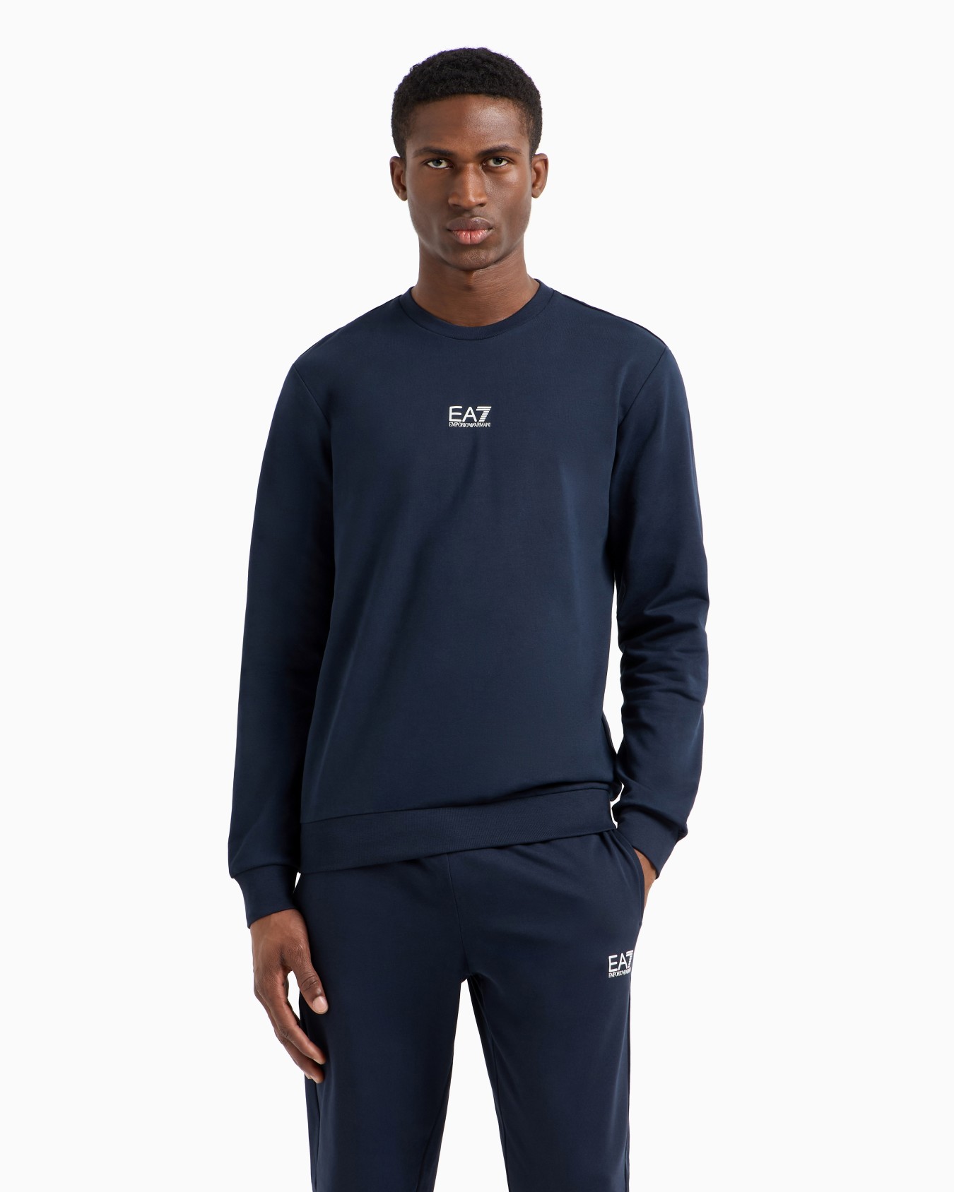 Sudadera de cuello redondo de algodón Core Identity Diapositiva 3
