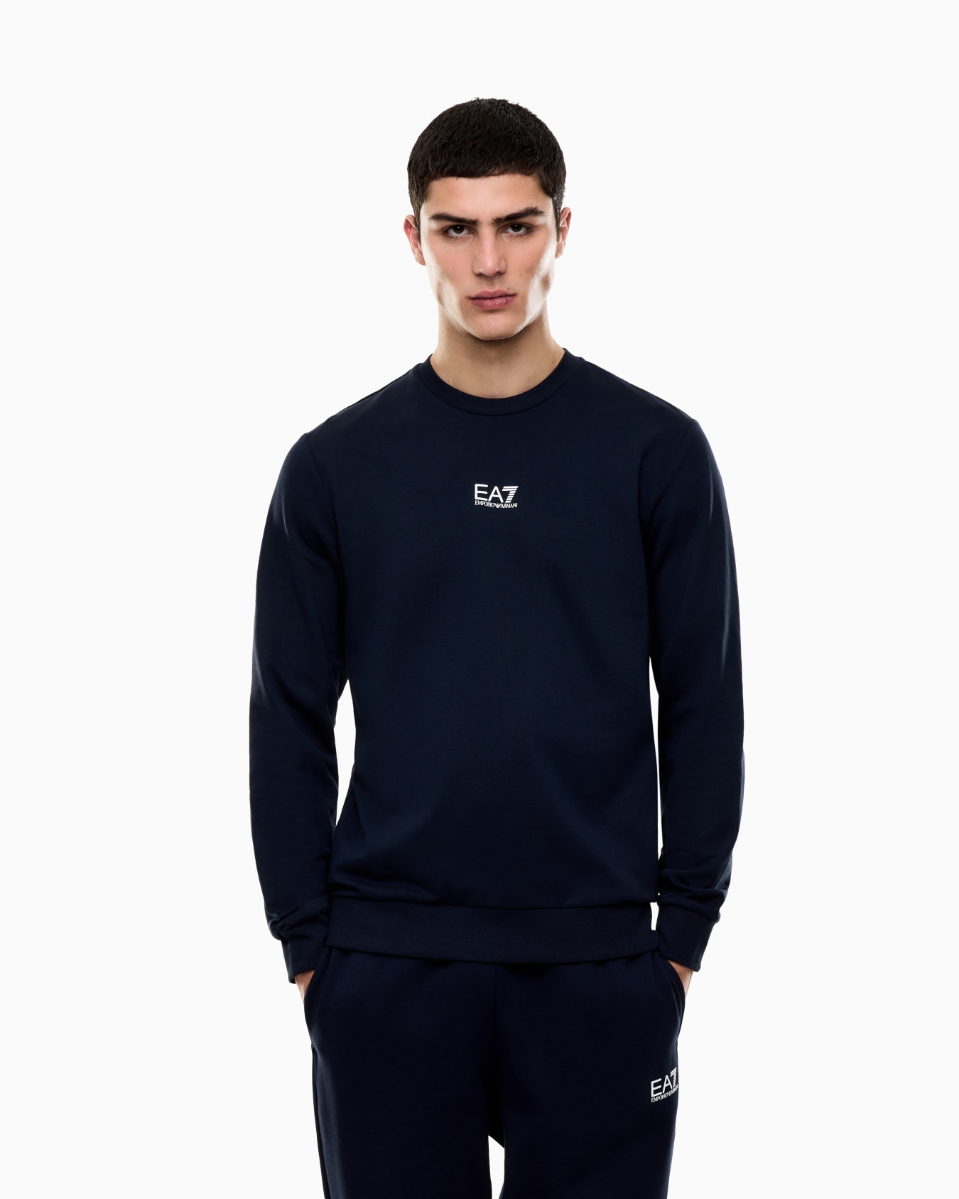 Core Identity cotton crew-neck sweatshirt Slide 3